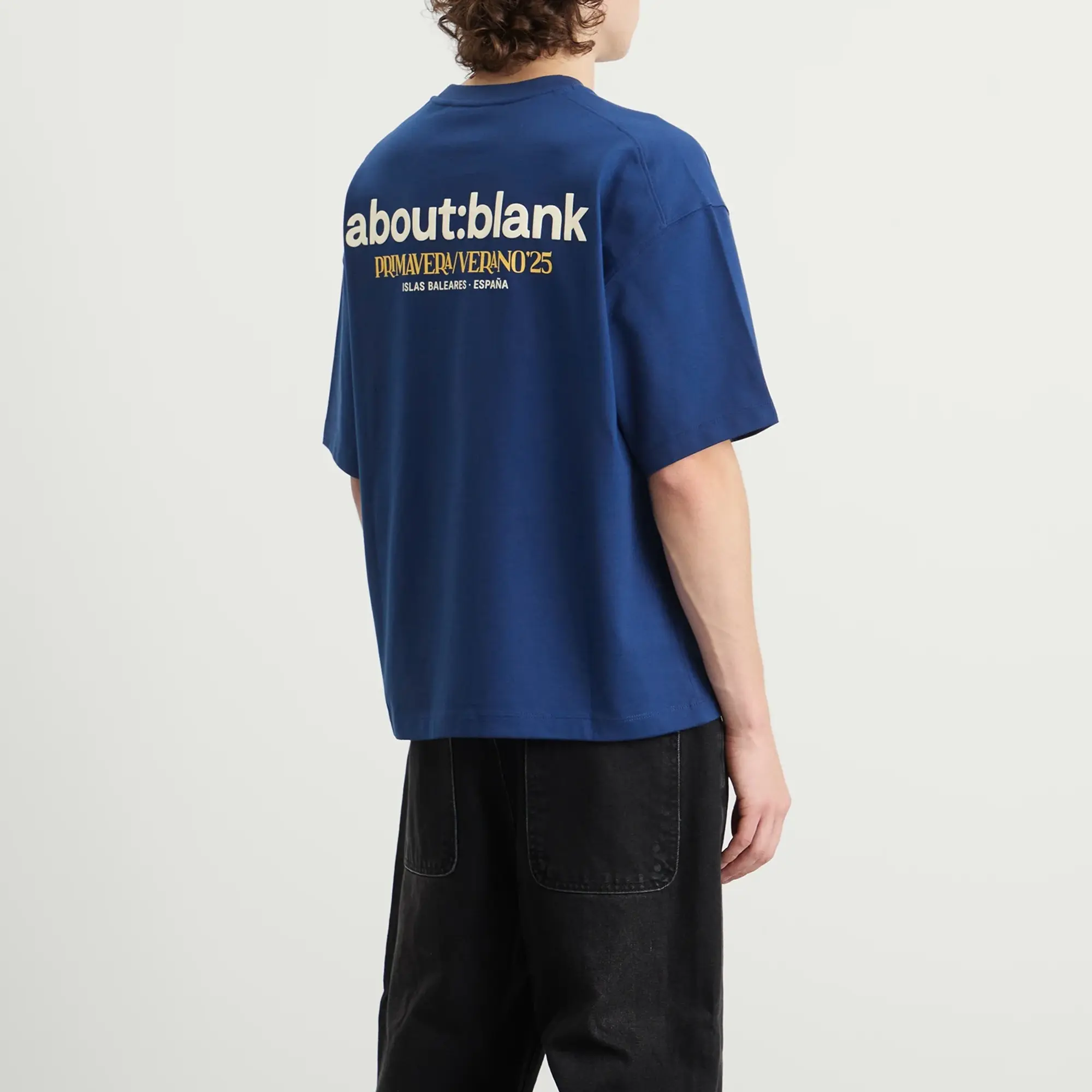 about:blank Men's Tour T-Shirt Estate Blue/Yellow/Ecru