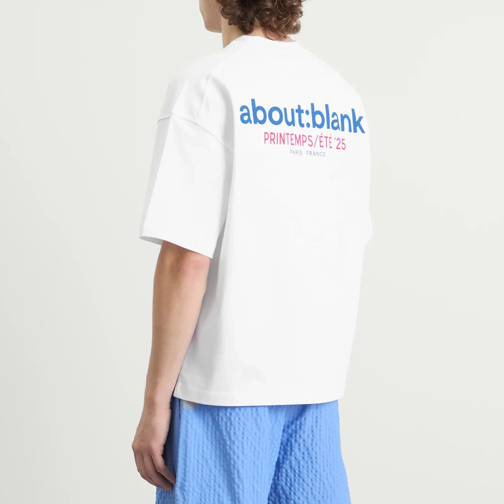 about:blank Men's Tour T-Shirt White/Red/Navy