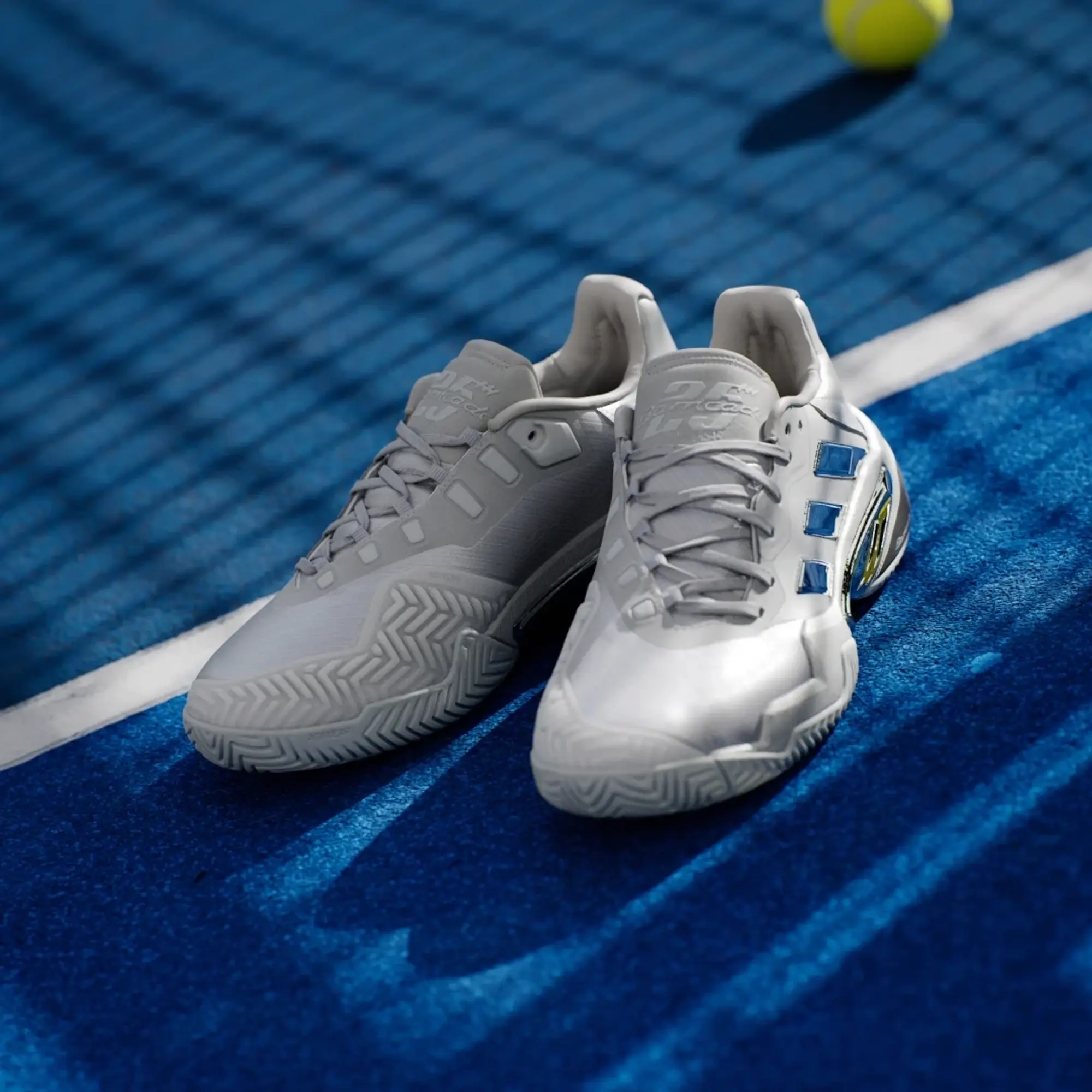 adidas Barricade 13 Silver Edition Tennis Shoes