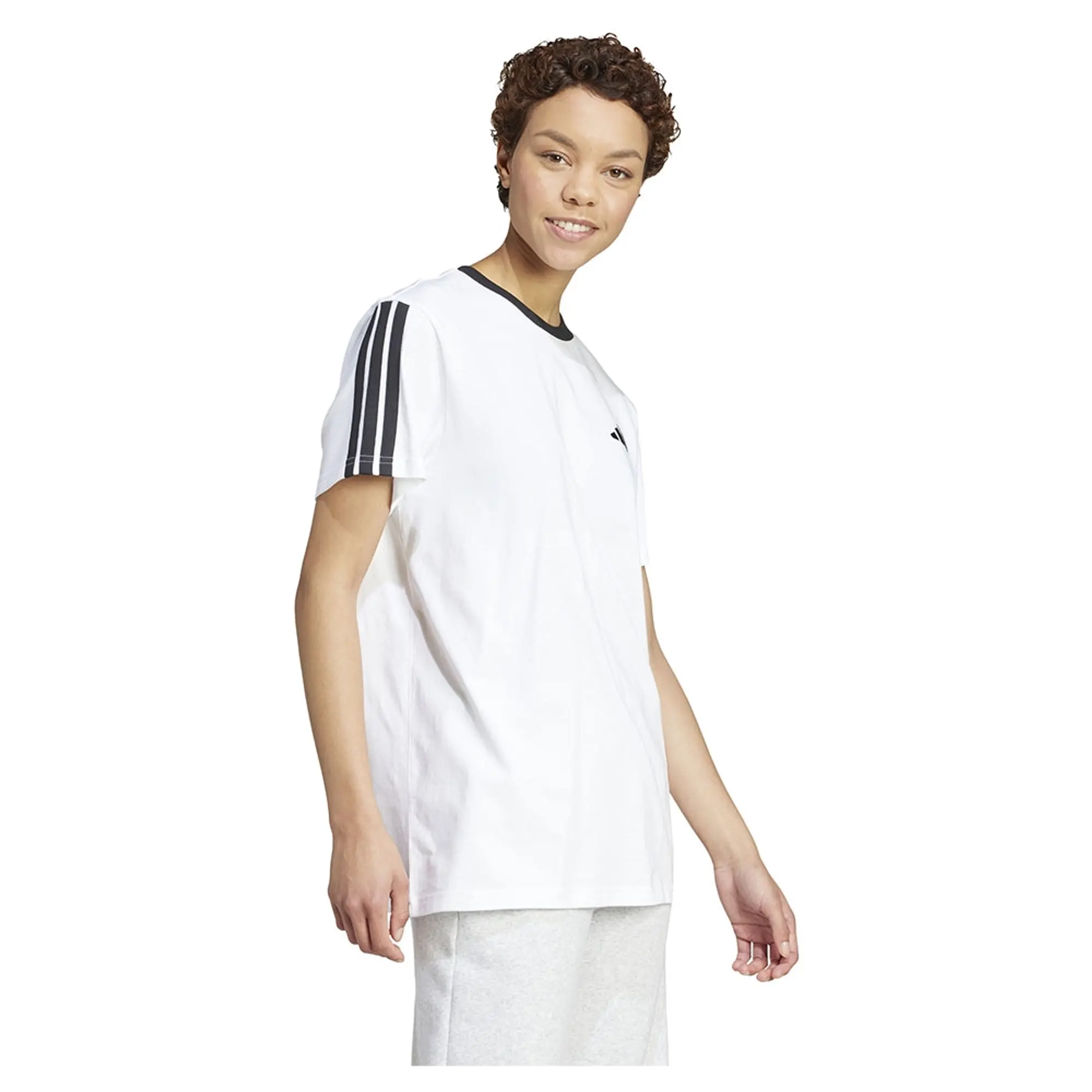 Adidas Essentials 3 Stripes  - White