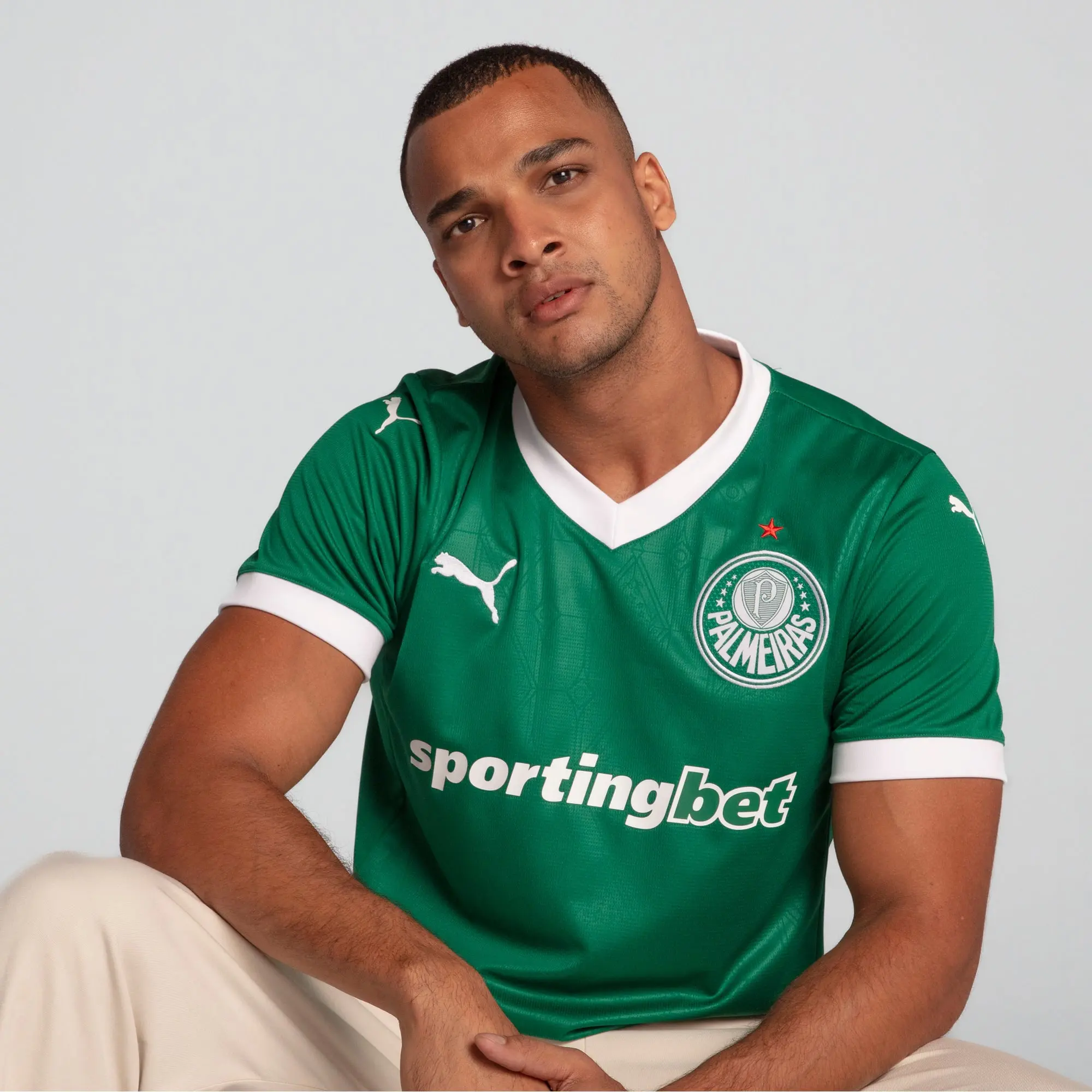 PUMA Se Palmeiras Torcedor 25/26 Home Jersey Men, Power Green, size 3XL
