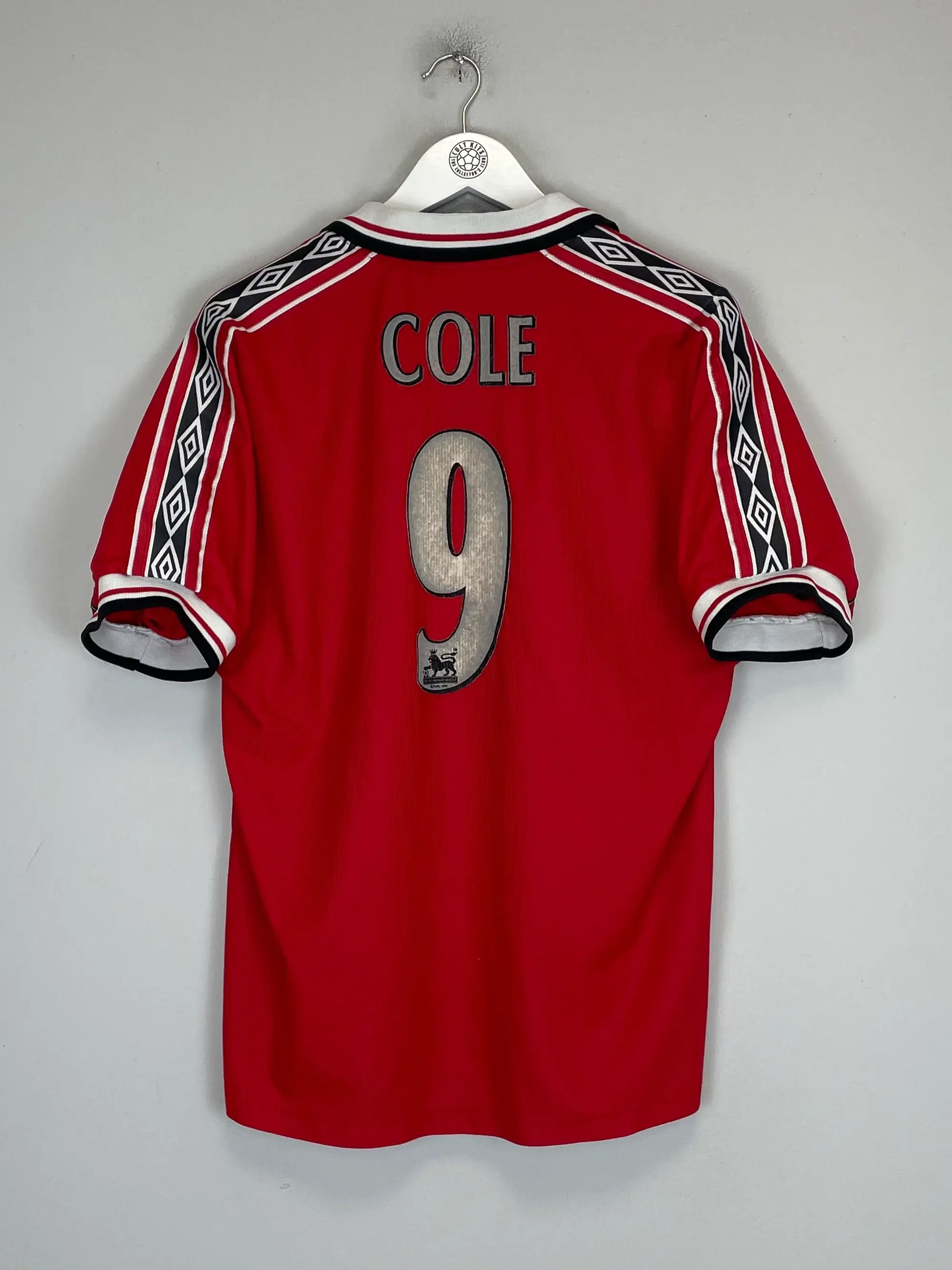 1998/99 MANCHESTER UNITED COLE #9 HOME SHIRT (M) UMBRO | Cult Kits