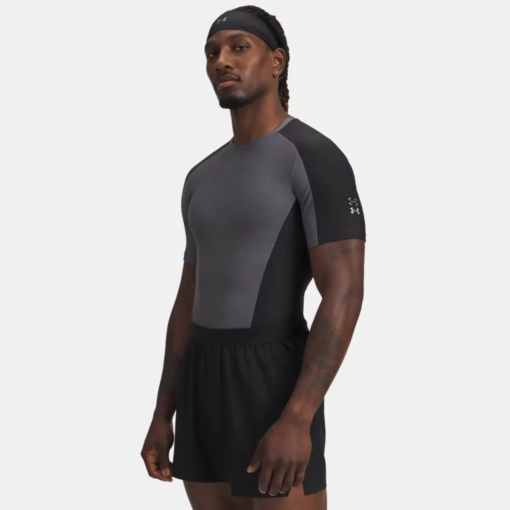 Under Armour  Halo Bonded Auxetic Men's Short Sleeve Castlerock / Black / Reflective L