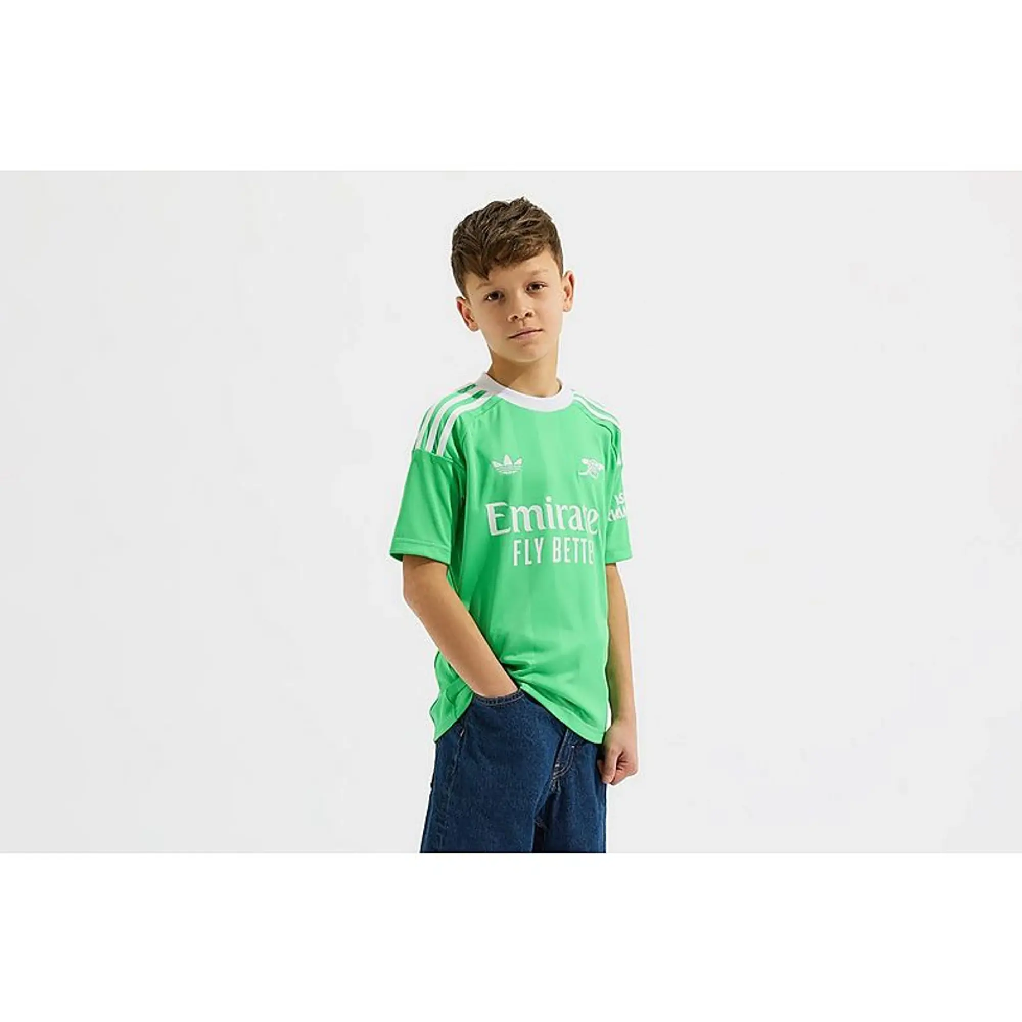 Arsenal adidas Kids 25/26 Third Goalkeeper Shirt, Green