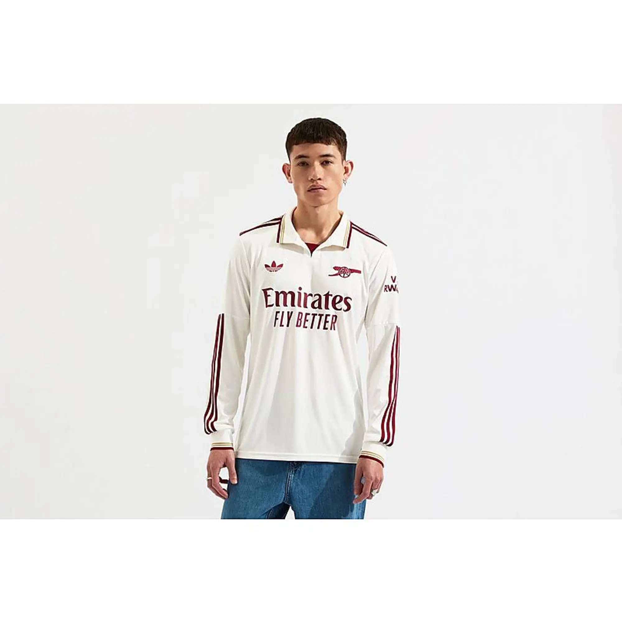 Arsenal adidas 25/26 Long Sleeved Third Shirt, White