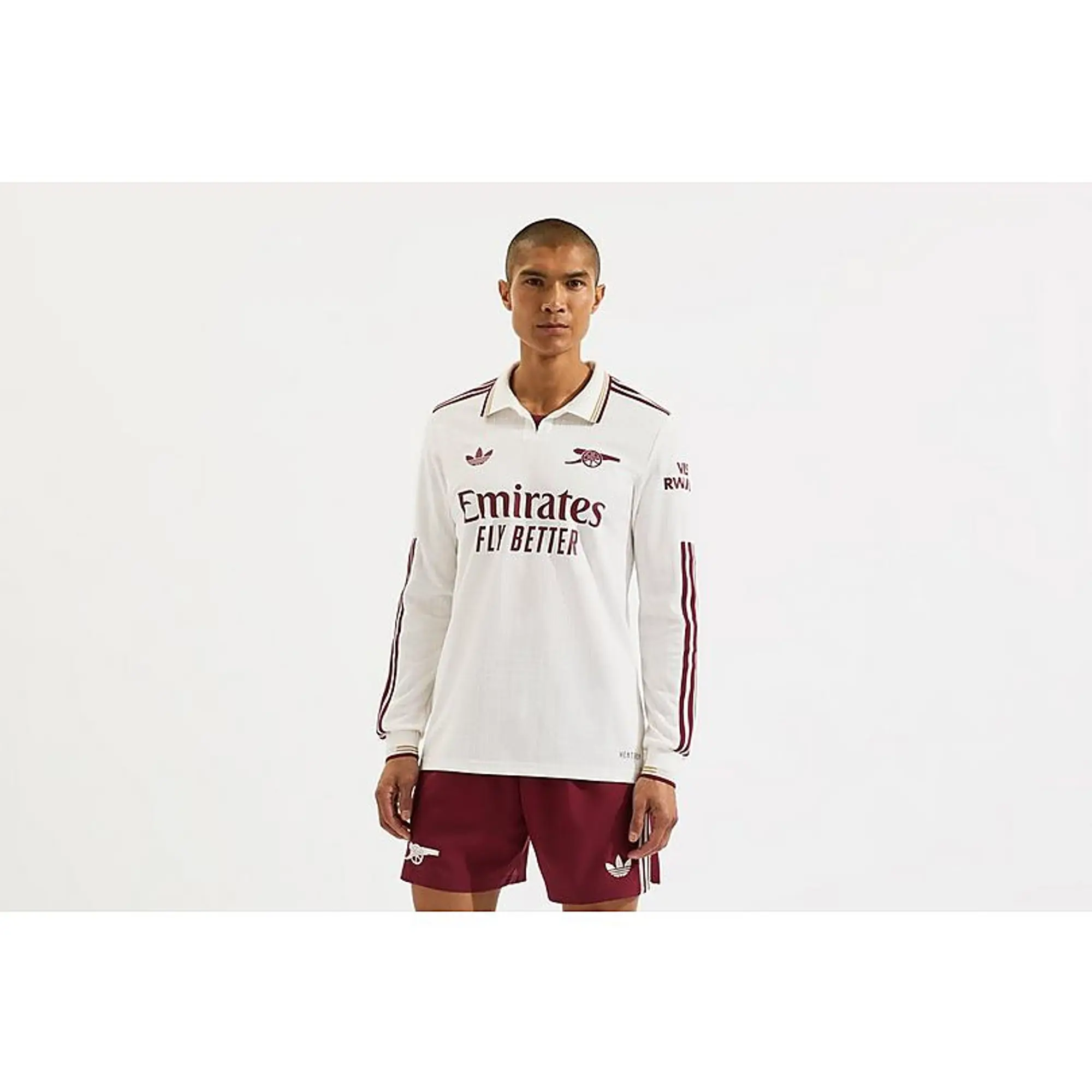 Arsenal adidas 25/26 Authentic Long Sleeved Third Shirt, White