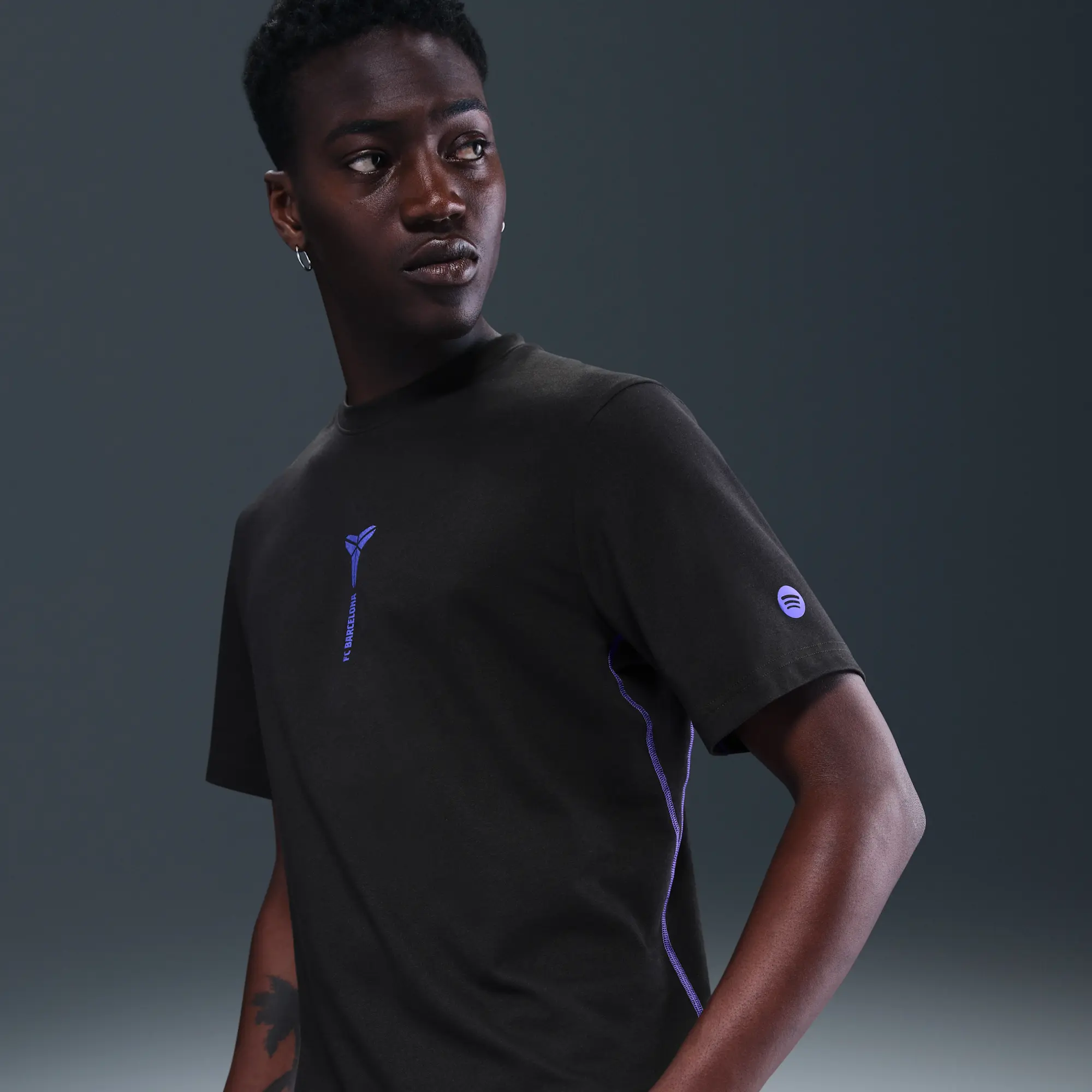 Nike F.C. Barcelona Primary Away Kobe Dri-FIT Football Short-Sleeve Top - Black - Sustainable Materials