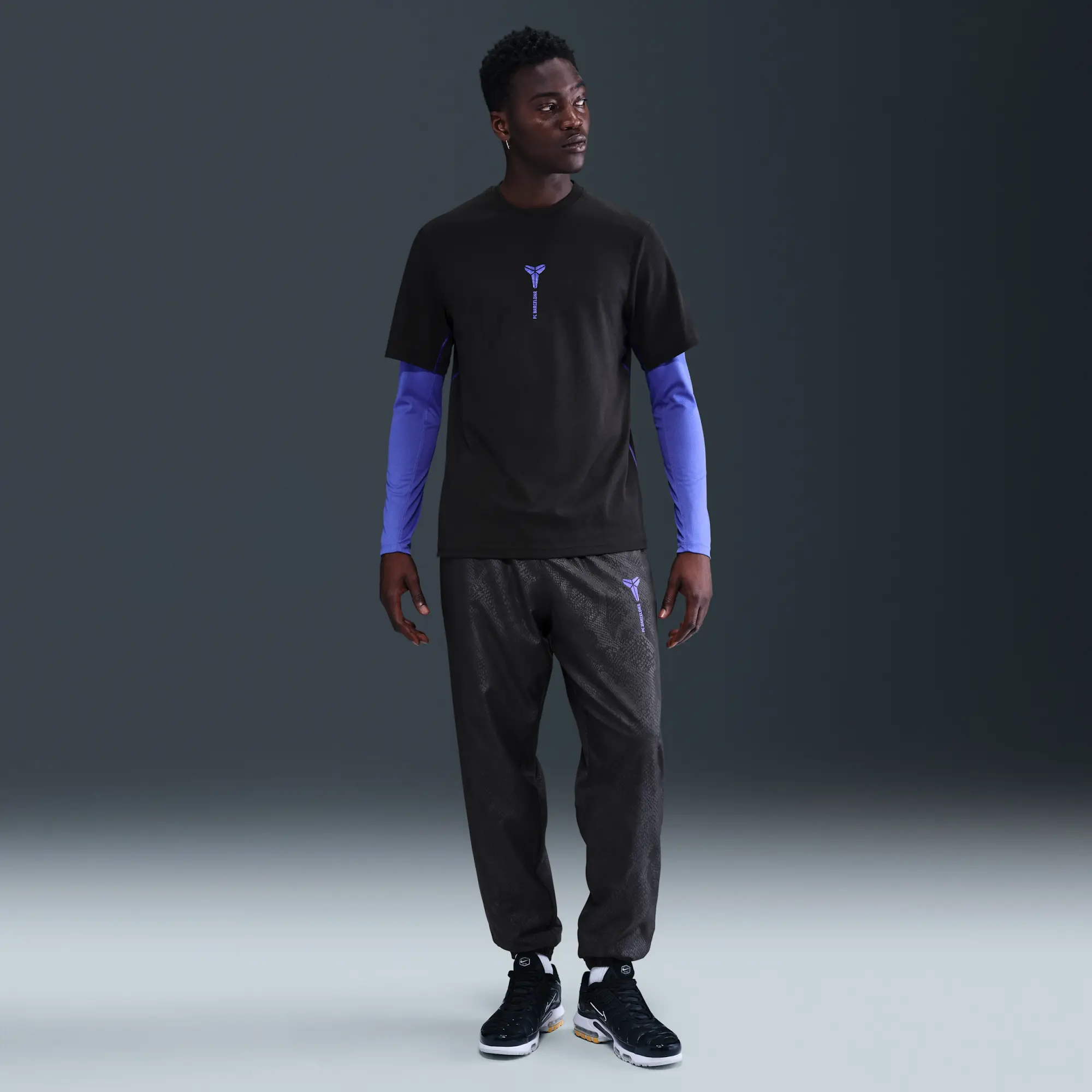 Nike F.C. Barcelona Primary Away Kobe Dri-FIT Football Short-Sleeve Top - Black - Sustainable Materials