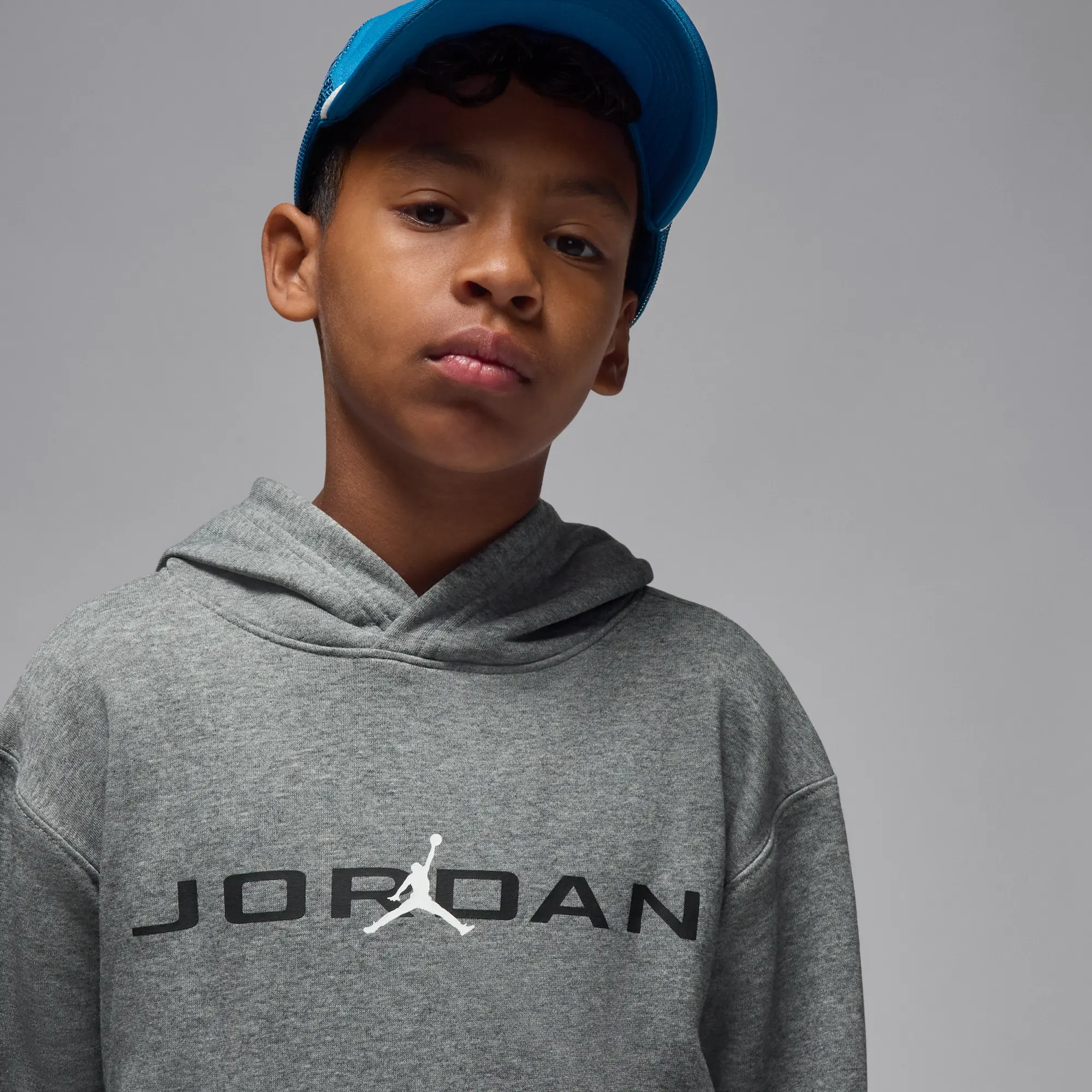 Nike Jordan Older Kids' Baseline Pullover Hoodie - Grey