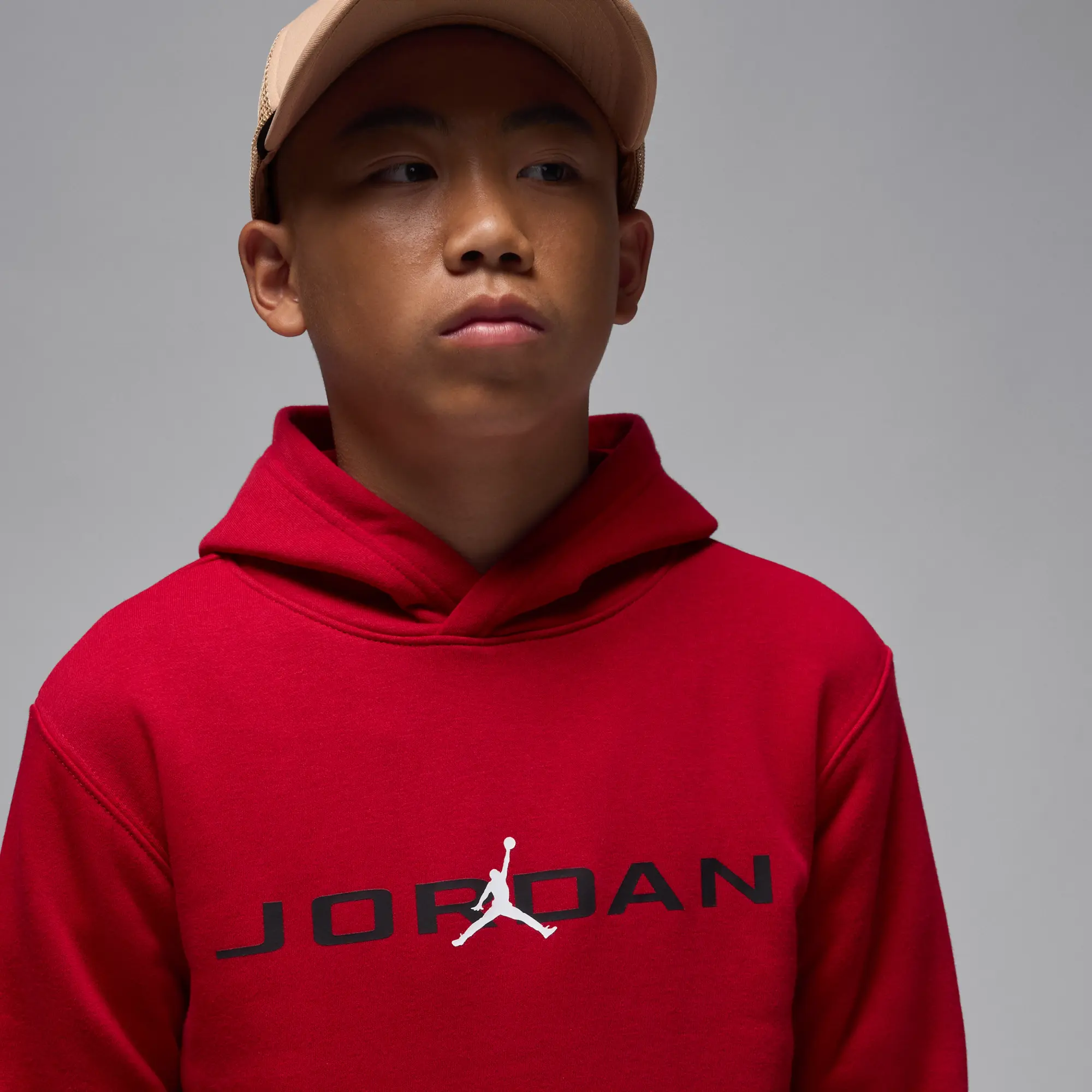 Nike Jordan Older Kids' Baseline Pullover Hoodie - Red