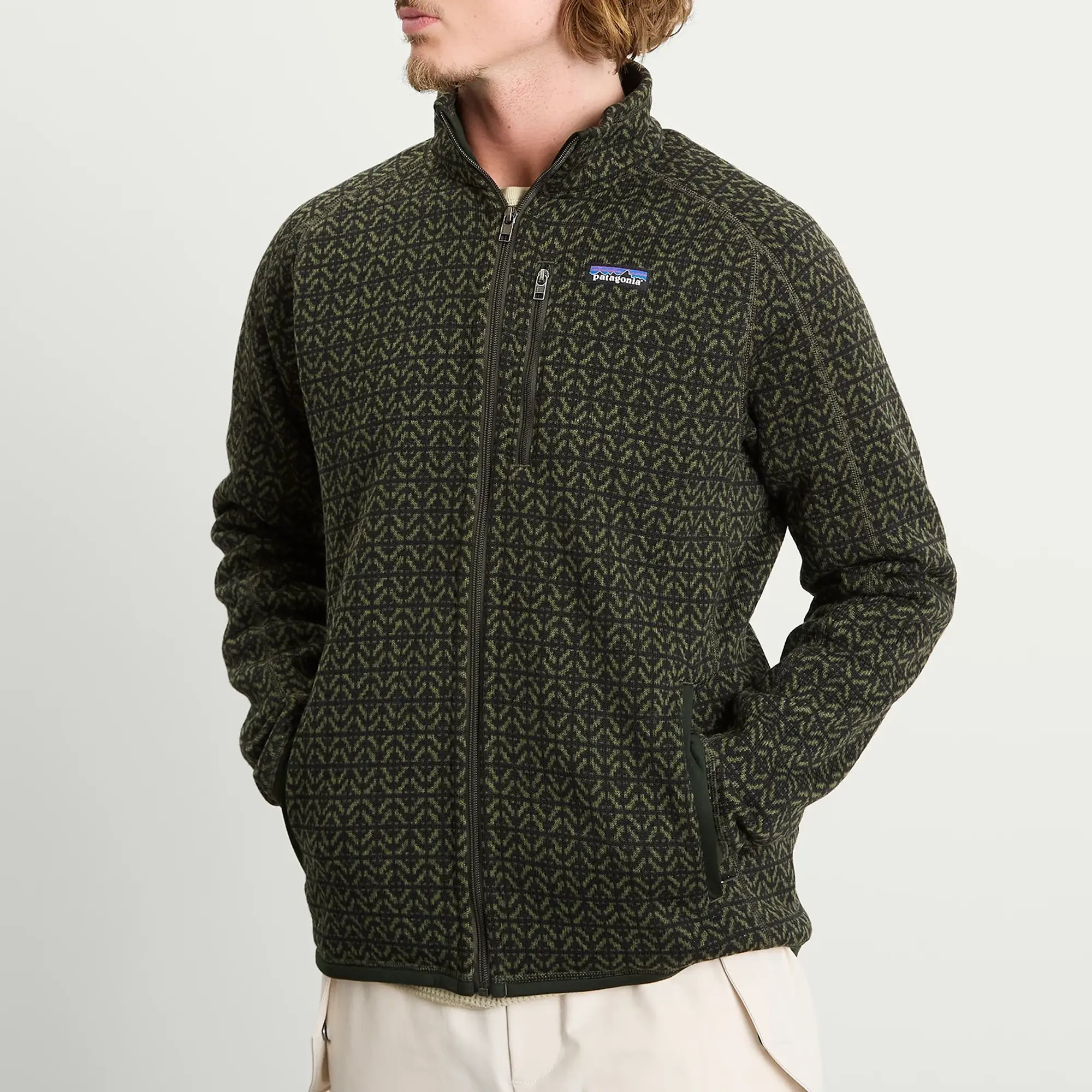 Patagonia Men's Better Sweater Jacket Scales Old Growth Green