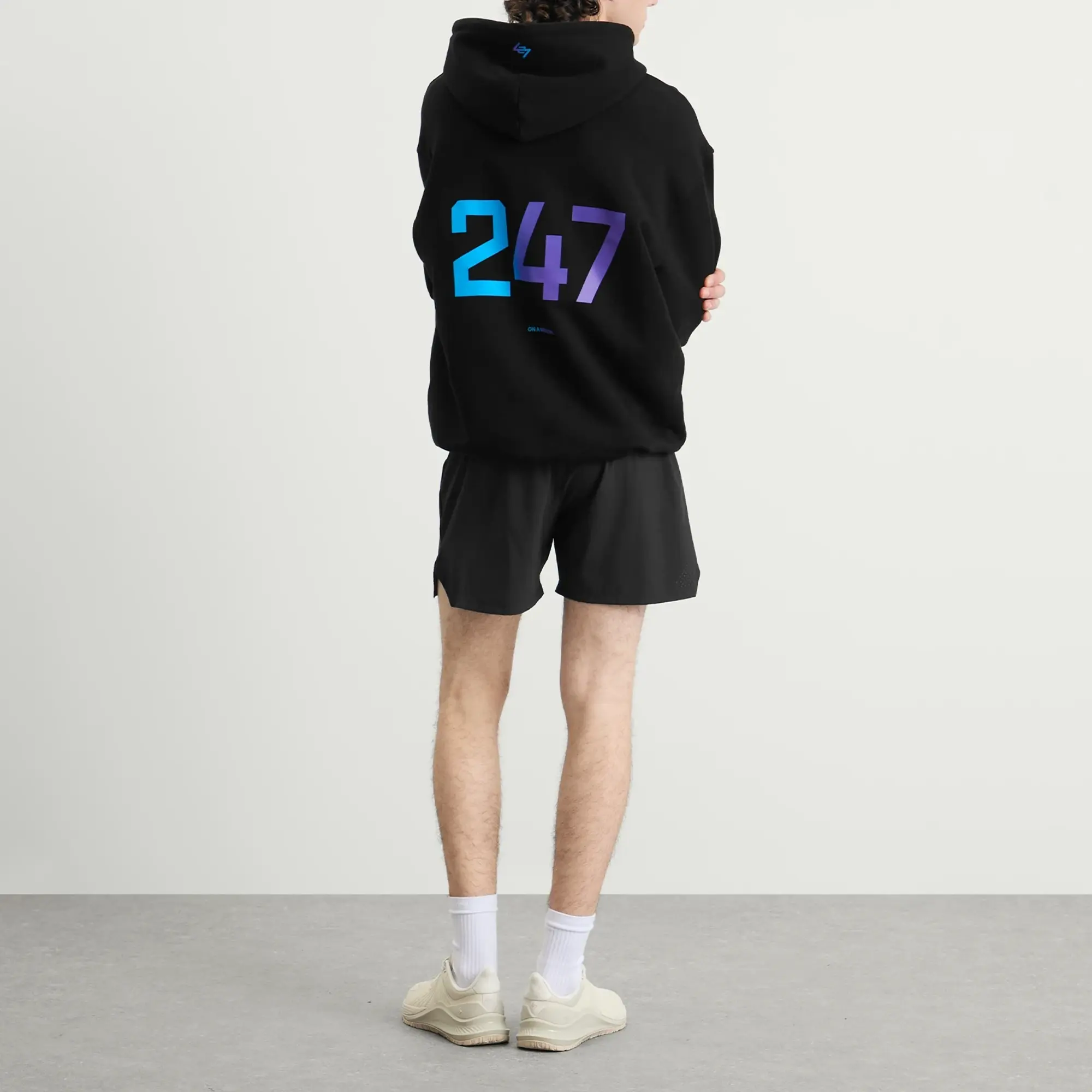 Represent Men's 247 Oversized Hoodie Black/Purple Fade