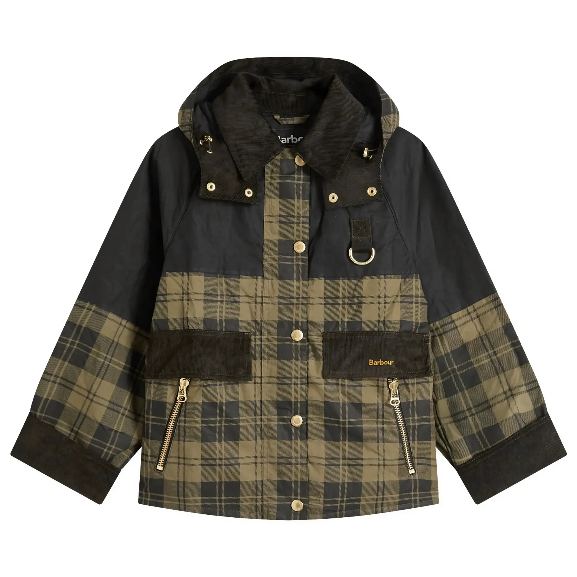 Barbour Women's Elaine Showerproof Jacket Olive Check/Black