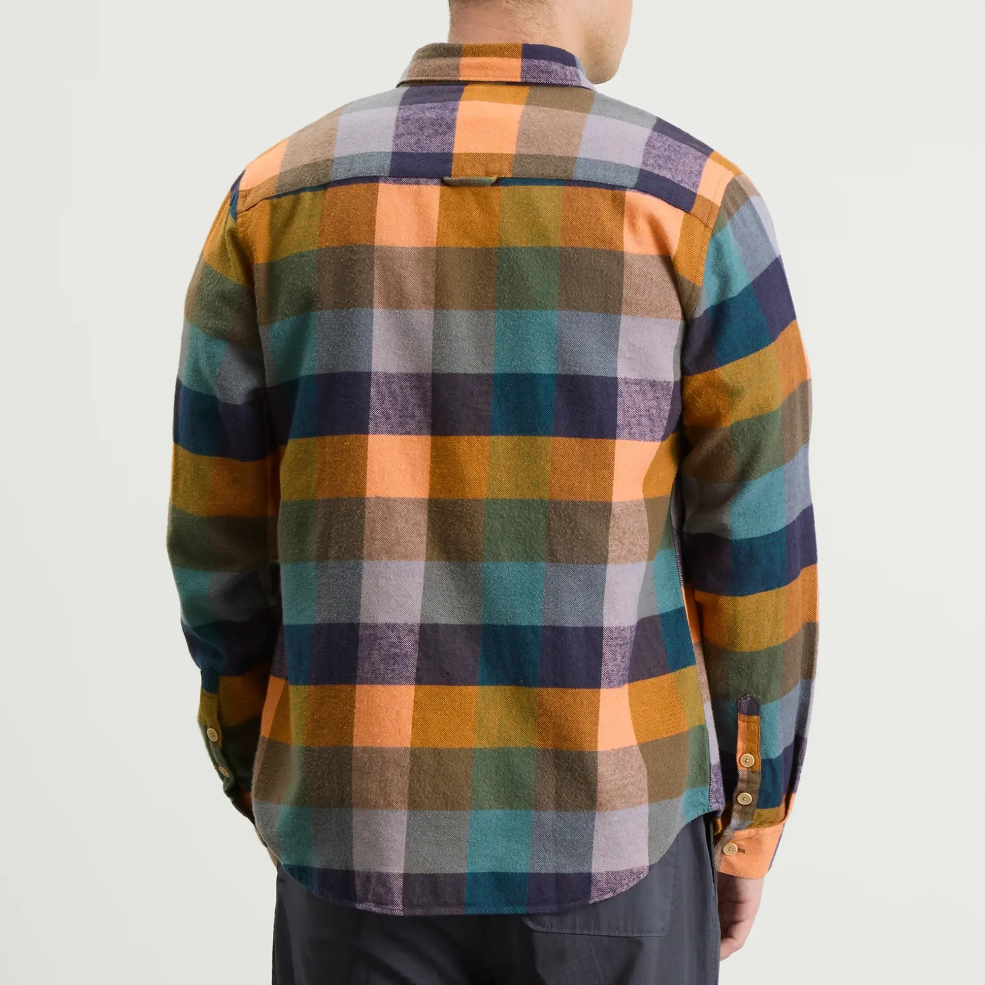 Folk Men's Relaxed Fit Shirt - Presented by END. Pumpkin/Pink Mix