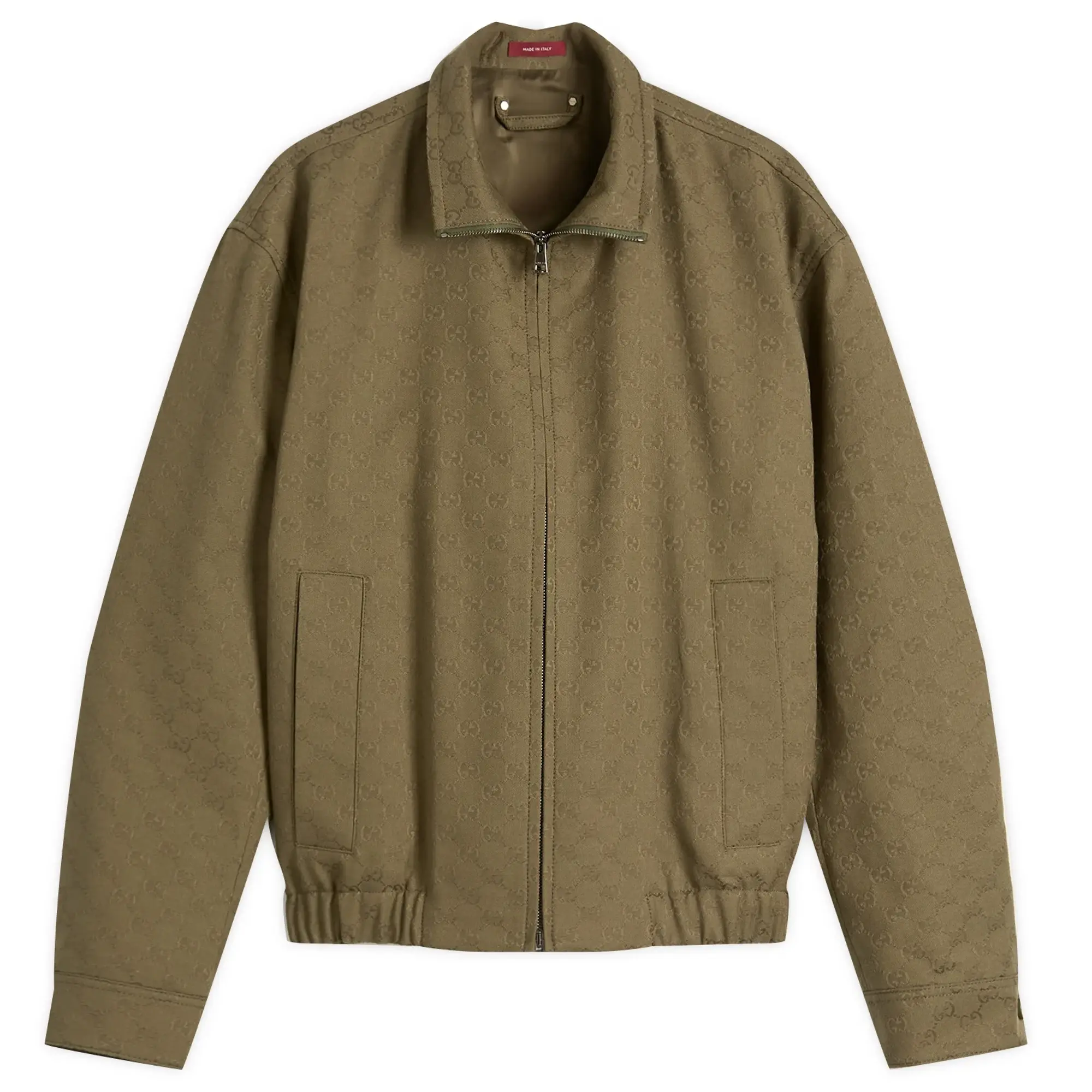 Gucci Men's GG Canvas Bomber Jacket Green