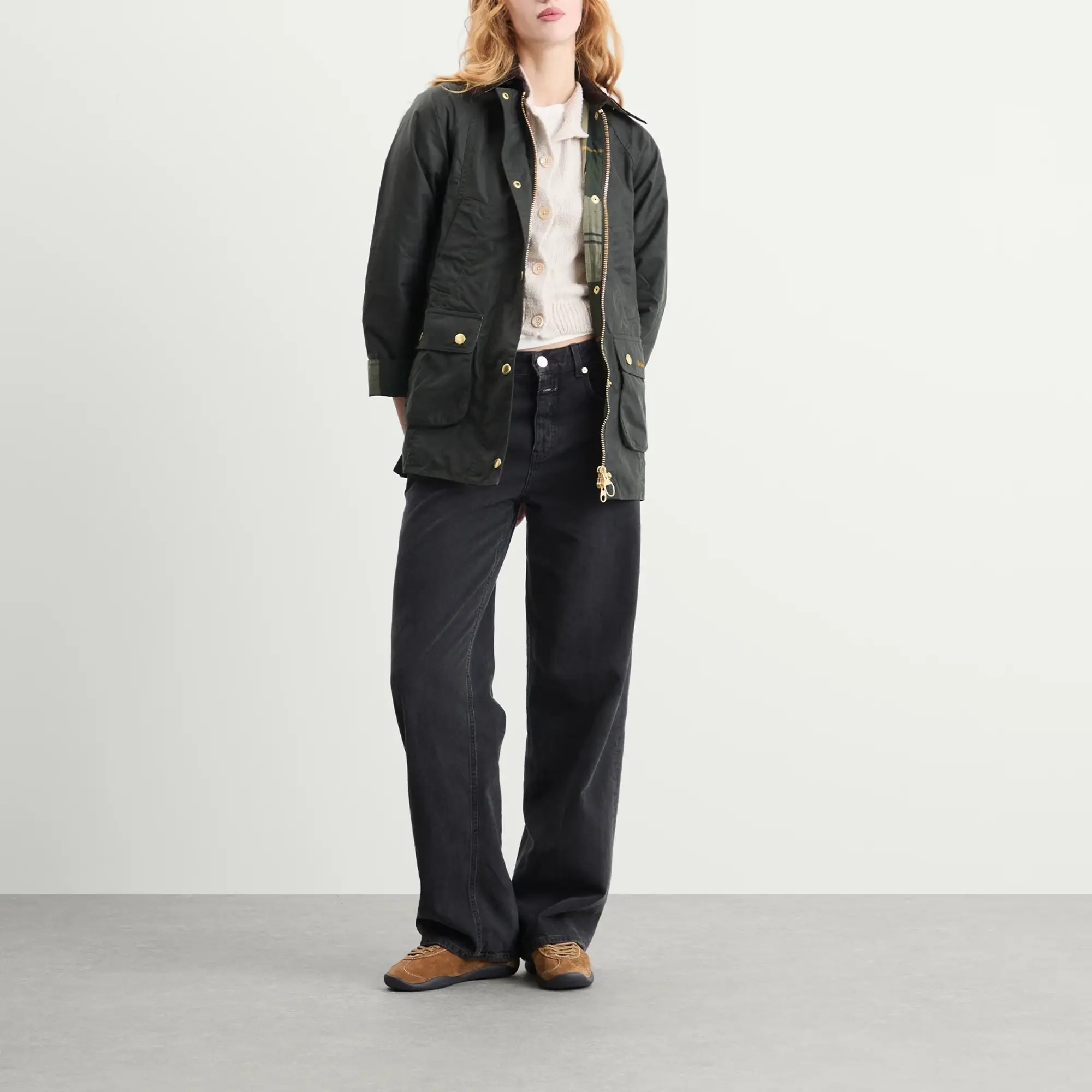 Barbour Women's Modern Beadnell Wax Jacket Sage/Ancient