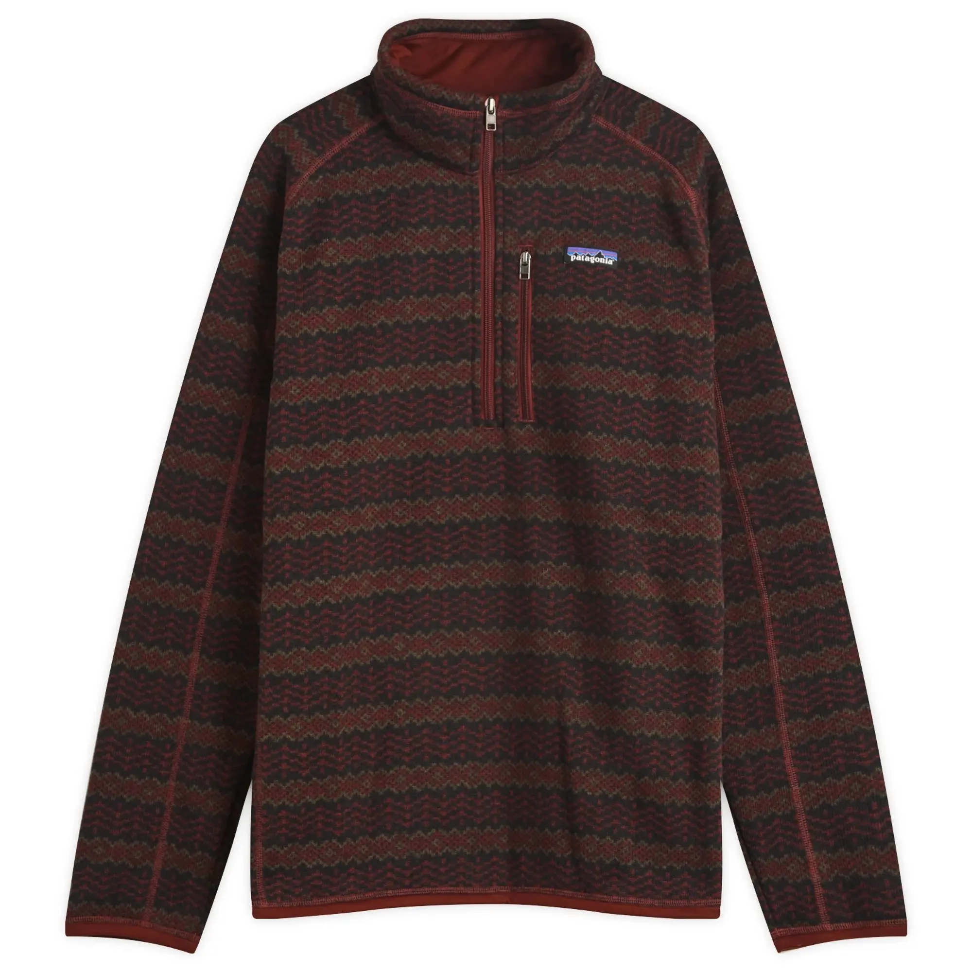 Patagonia Men's Better Sweater 1/4 Zip Woven Together Dried Vanilla