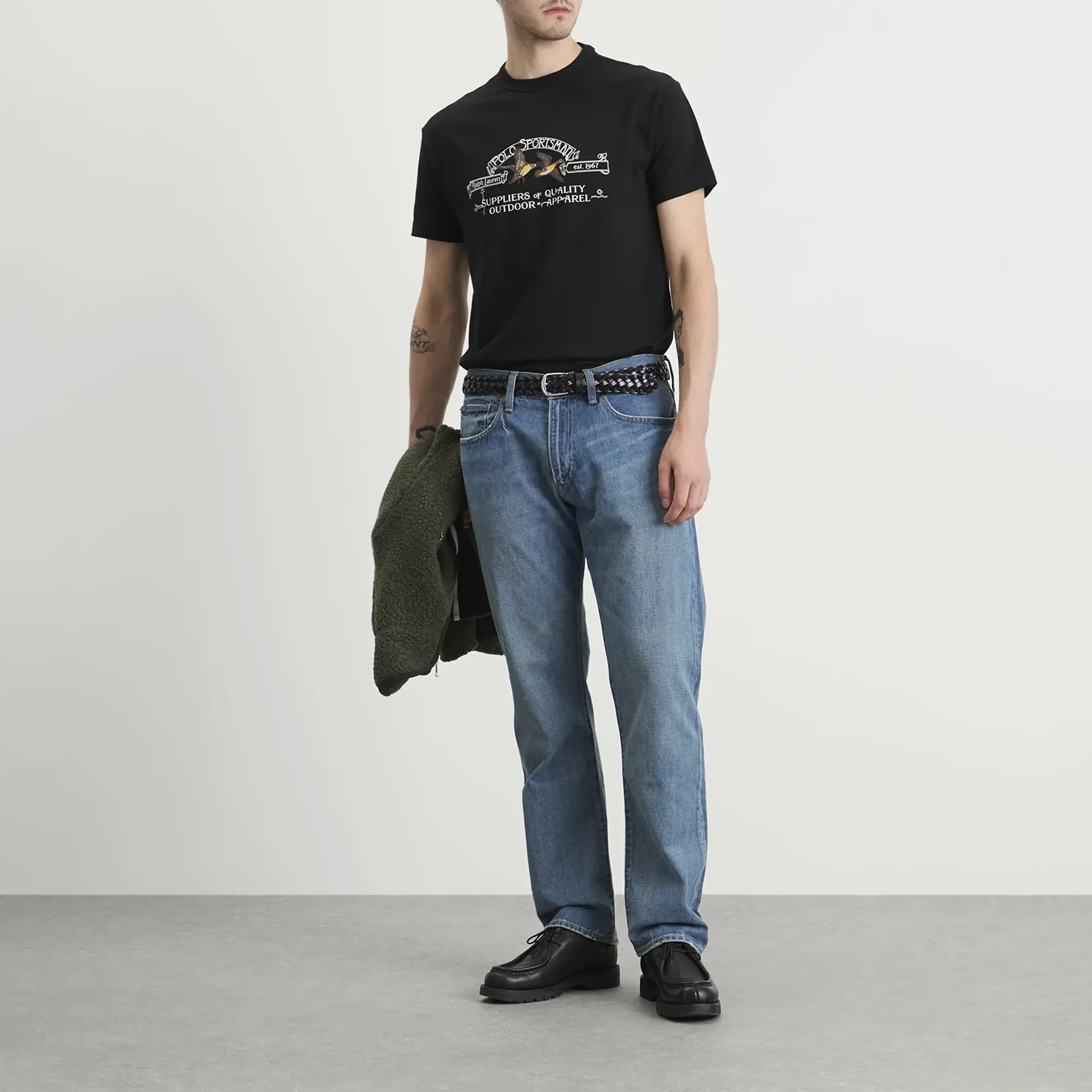 Polo Ralph Lauren Men's Sportsman T-Shirt Polo Black