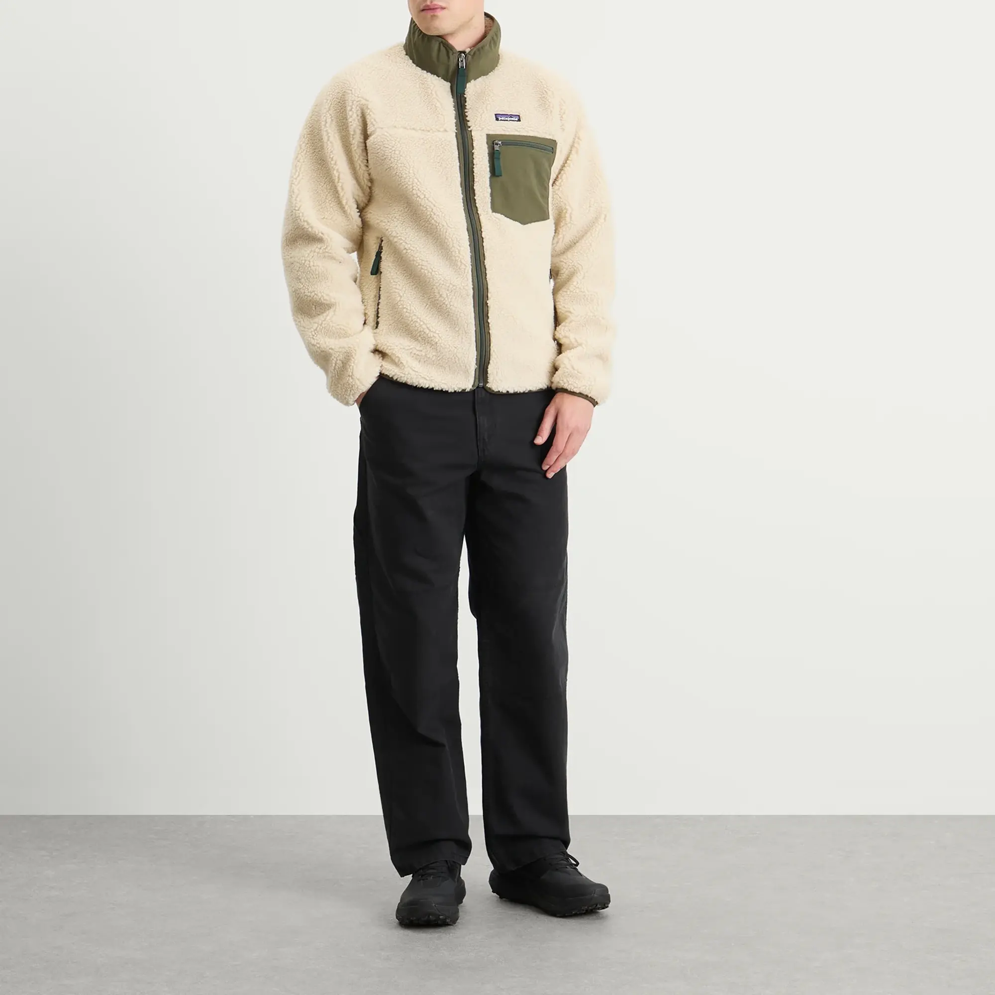 Patagonia Men's Classic Retro-X Jacket Dark Natural/Basin Green