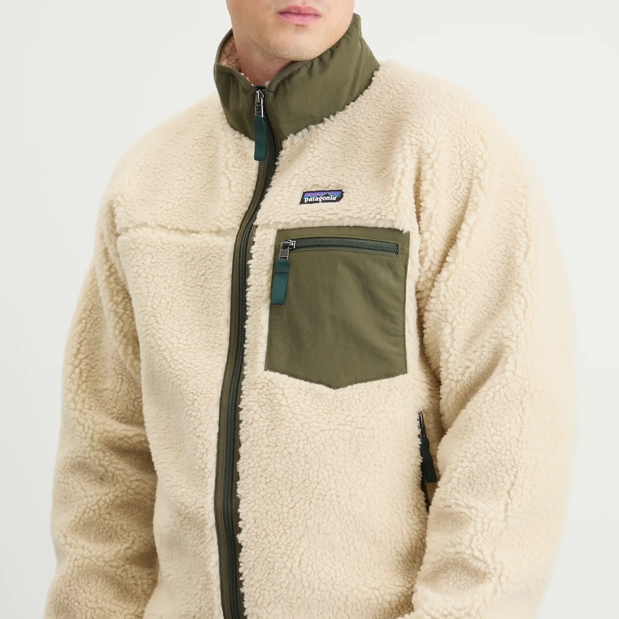 Patagonia Men's Classic Retro-X Jacket Dark Natural/Basin Green