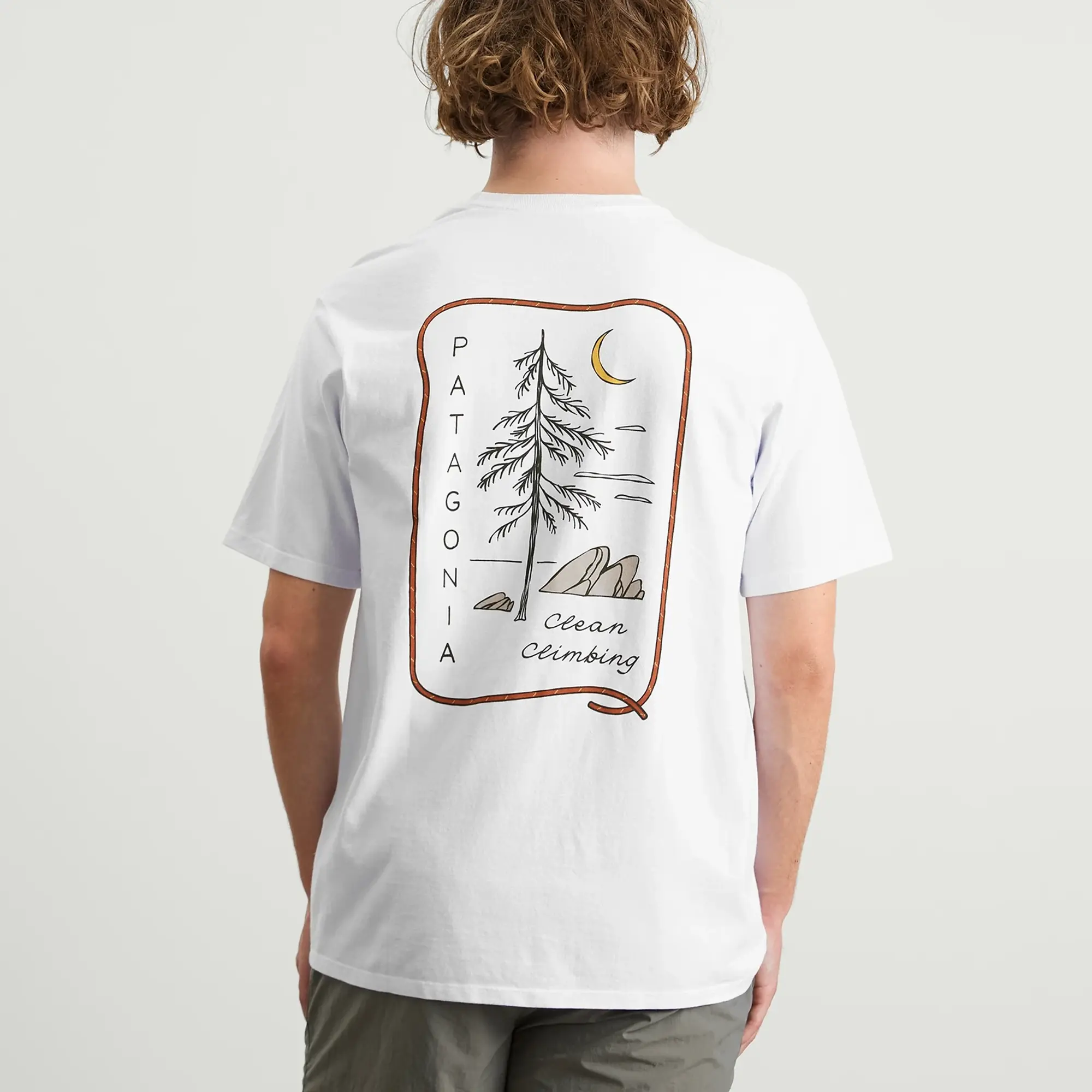 Patagonia Men's Clean Climb Roots Responsibili-Tee White