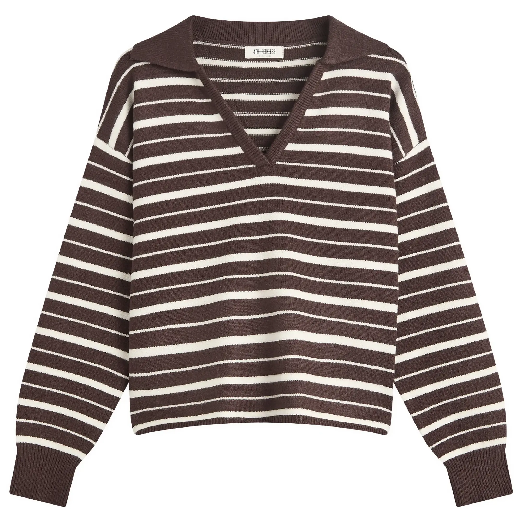 4th & Reckless Women's Hayden Stripe Polo Jumper