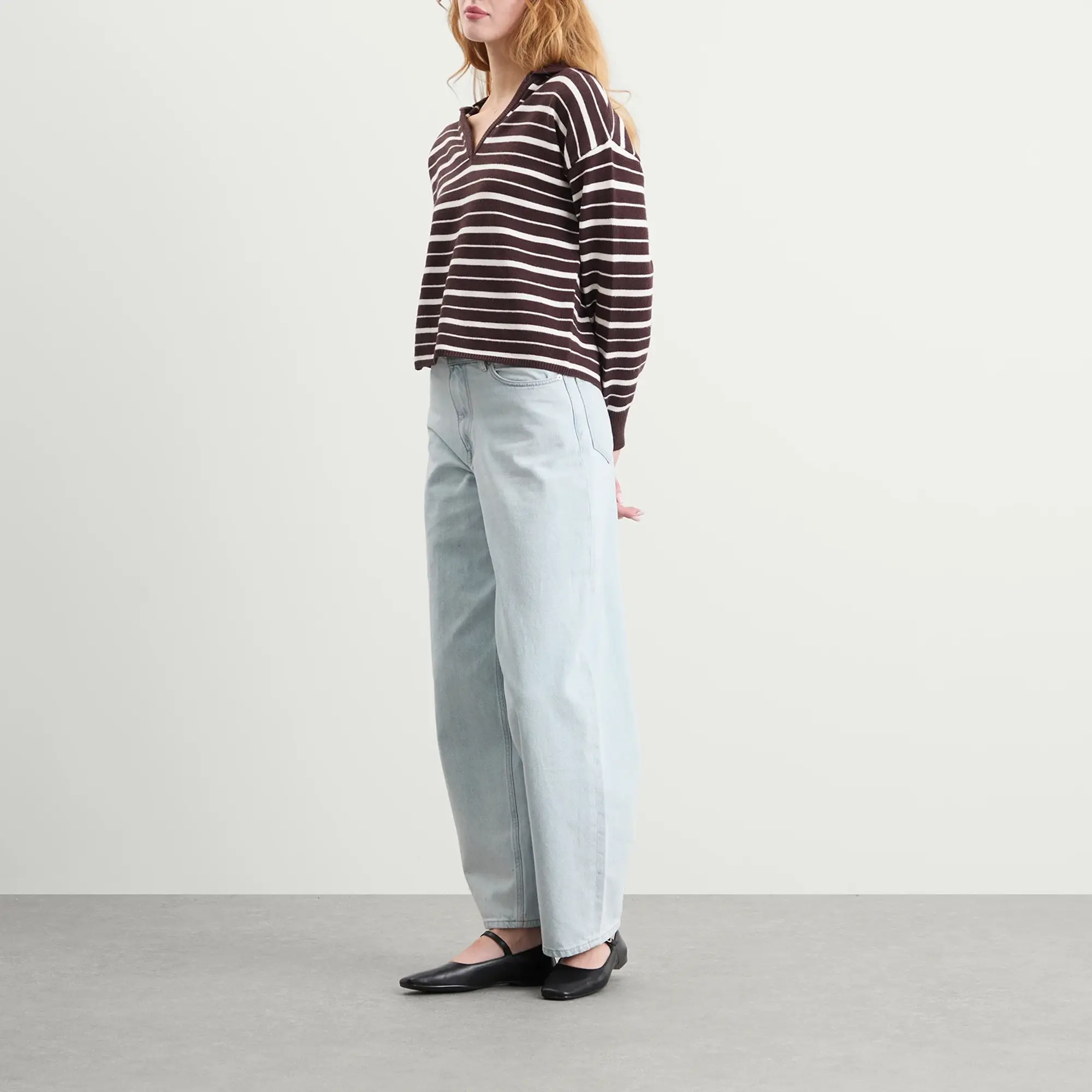 4th & Reckless Women's Hayden Stripe Polo Jumper