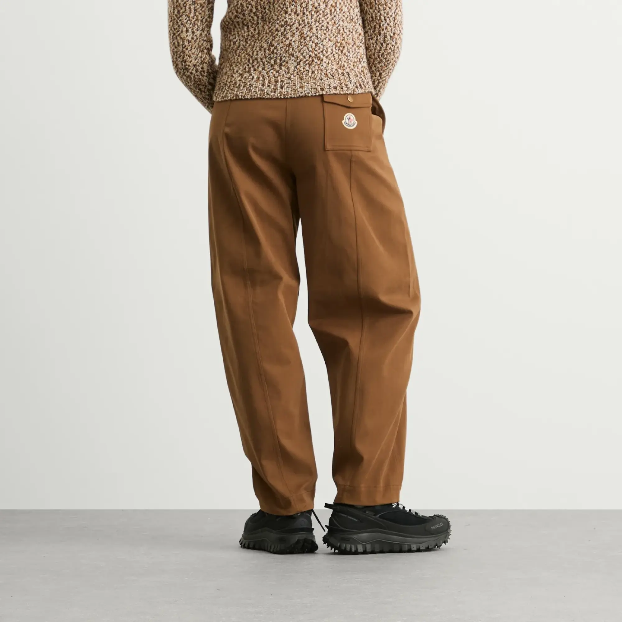 Moncler Women's High Waisted Trousers Cognac