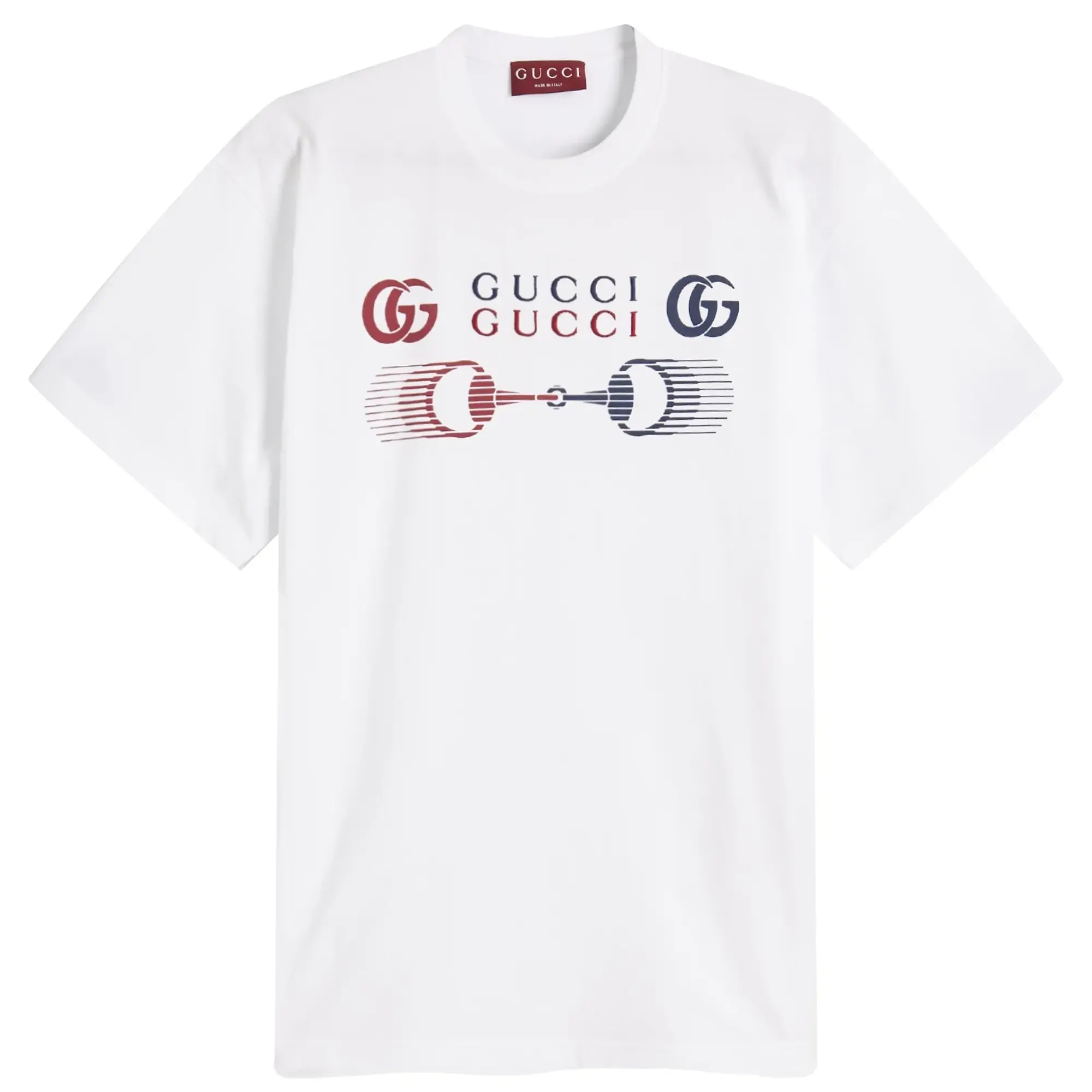 Gucci Men's Motocross Logo T-Shirt White