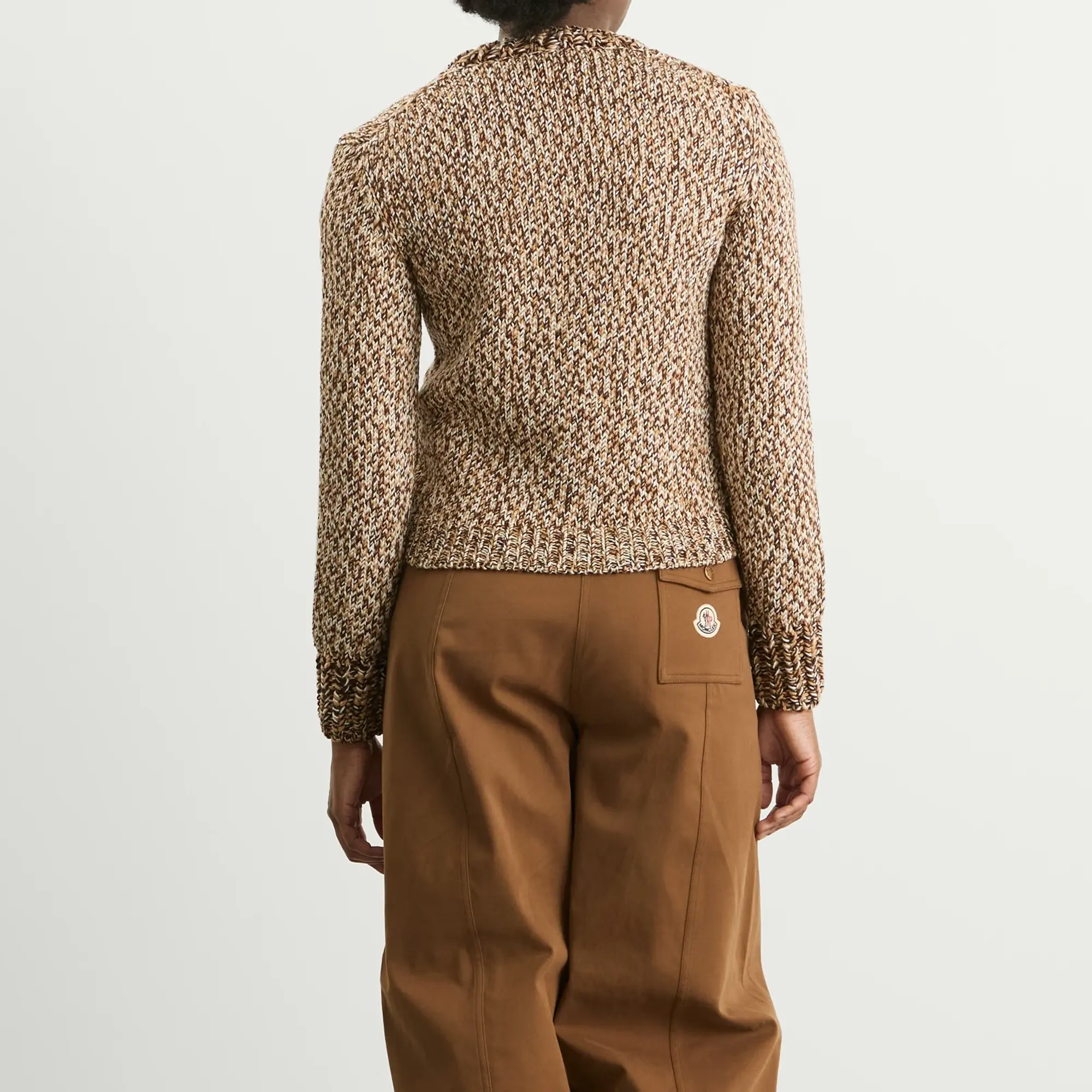 Moncler Women's Crewneck Jumper Medium Brown