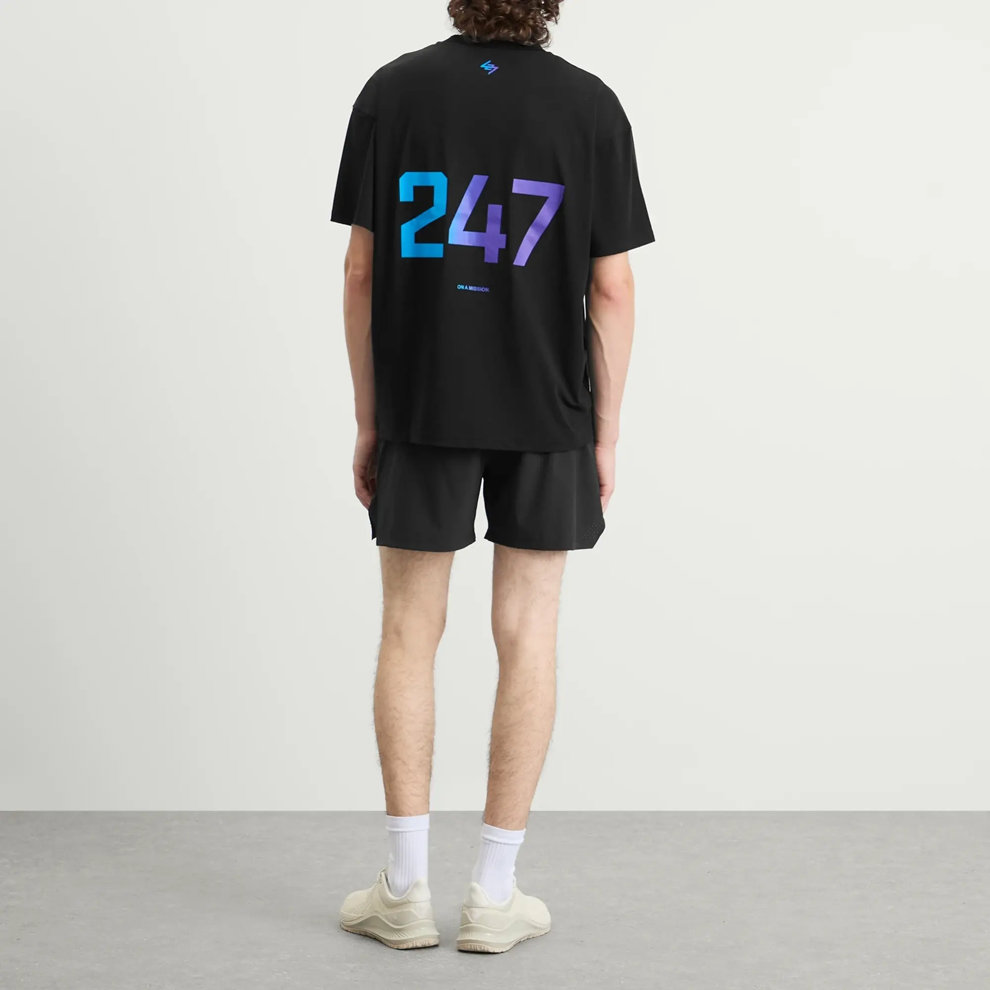 Represent Men's 247 Oversized T-Shirt Black/Purple Fade
