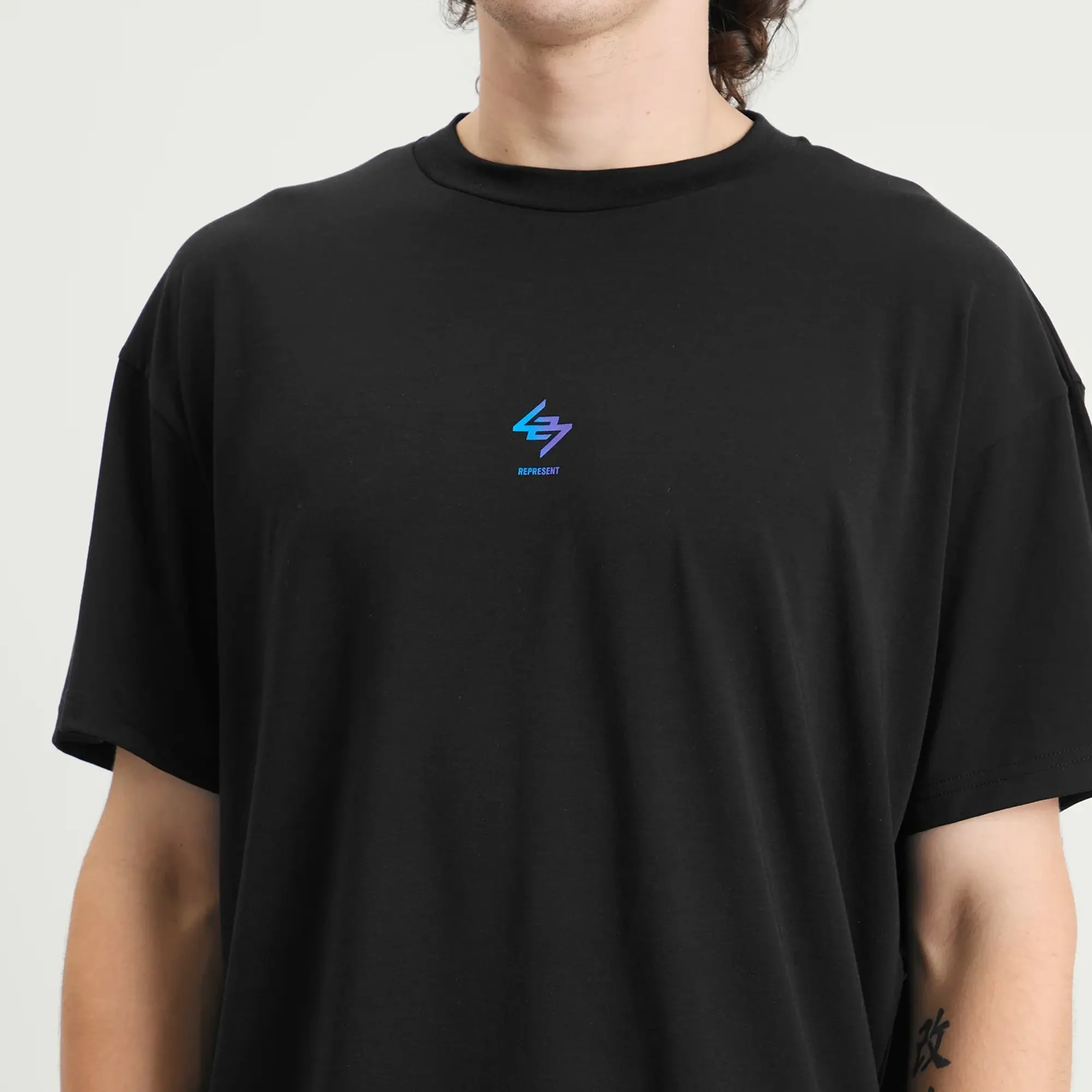Represent Men's 247 Oversized T-Shirt Black/Purple Fade