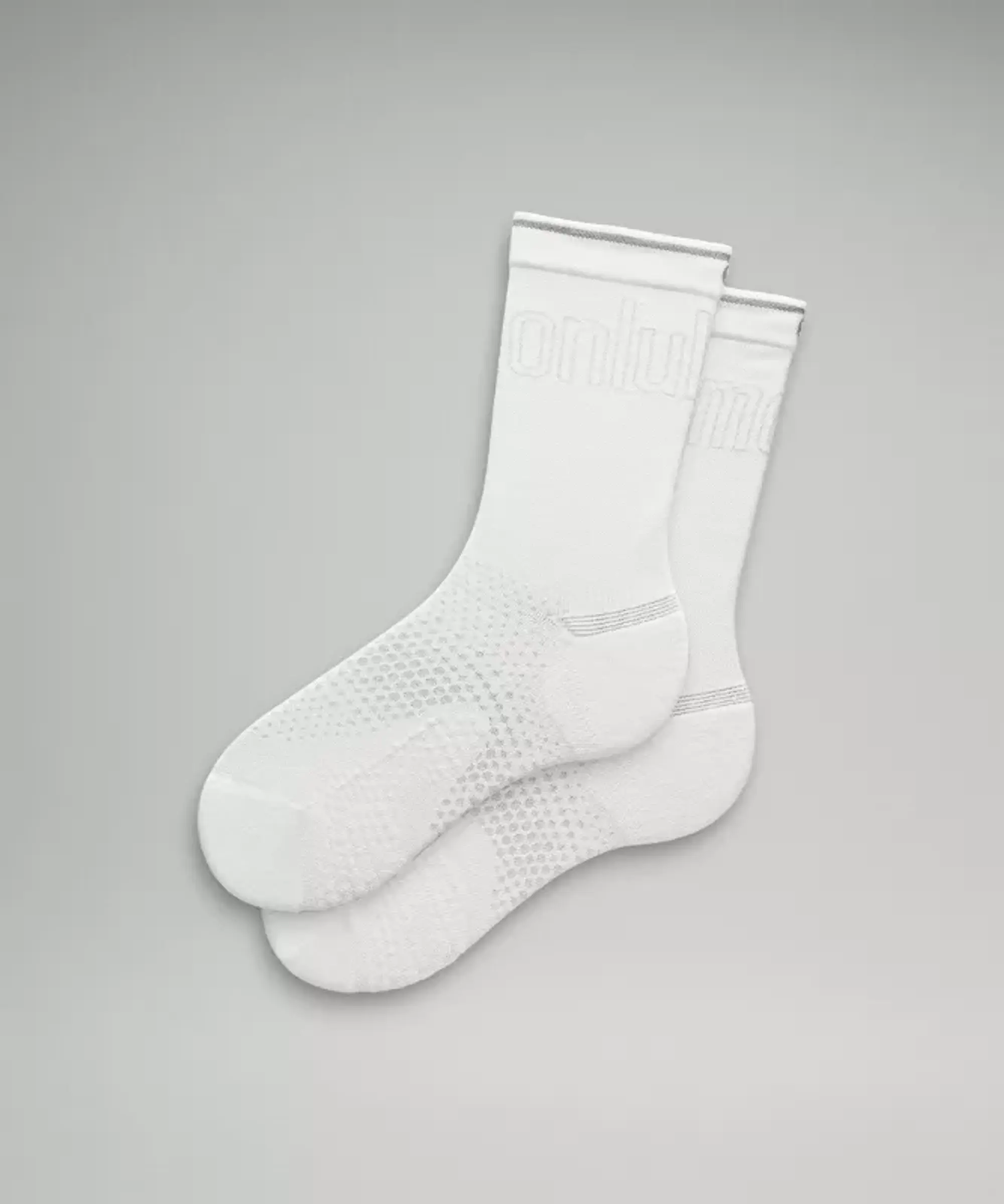 lululemon – Women's MacroPillow Crew Running Socks Medium Cushioning – Color White – Size L