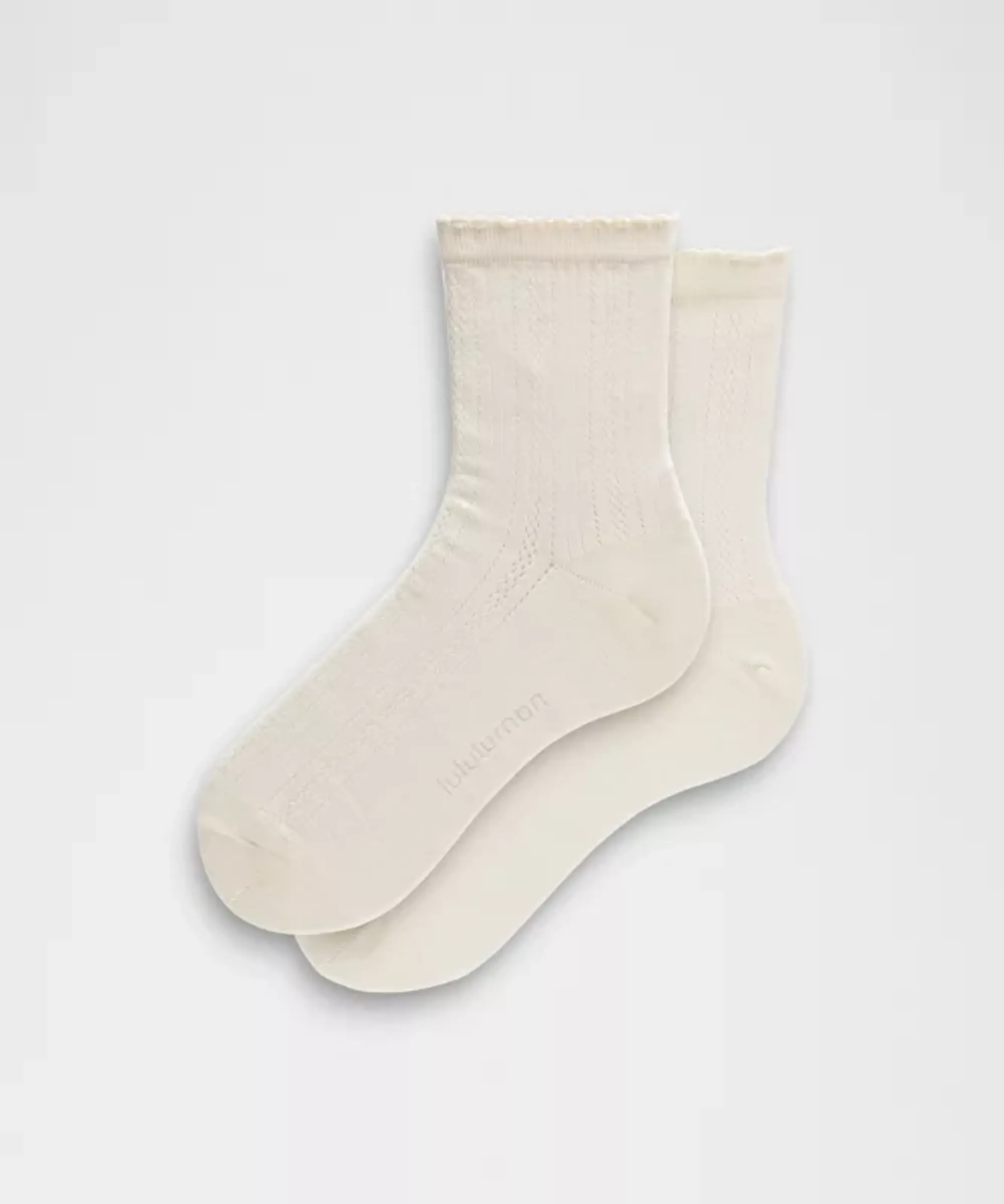 lululemon – Unisex Pointelle Quarter Socks – Color White – Size L