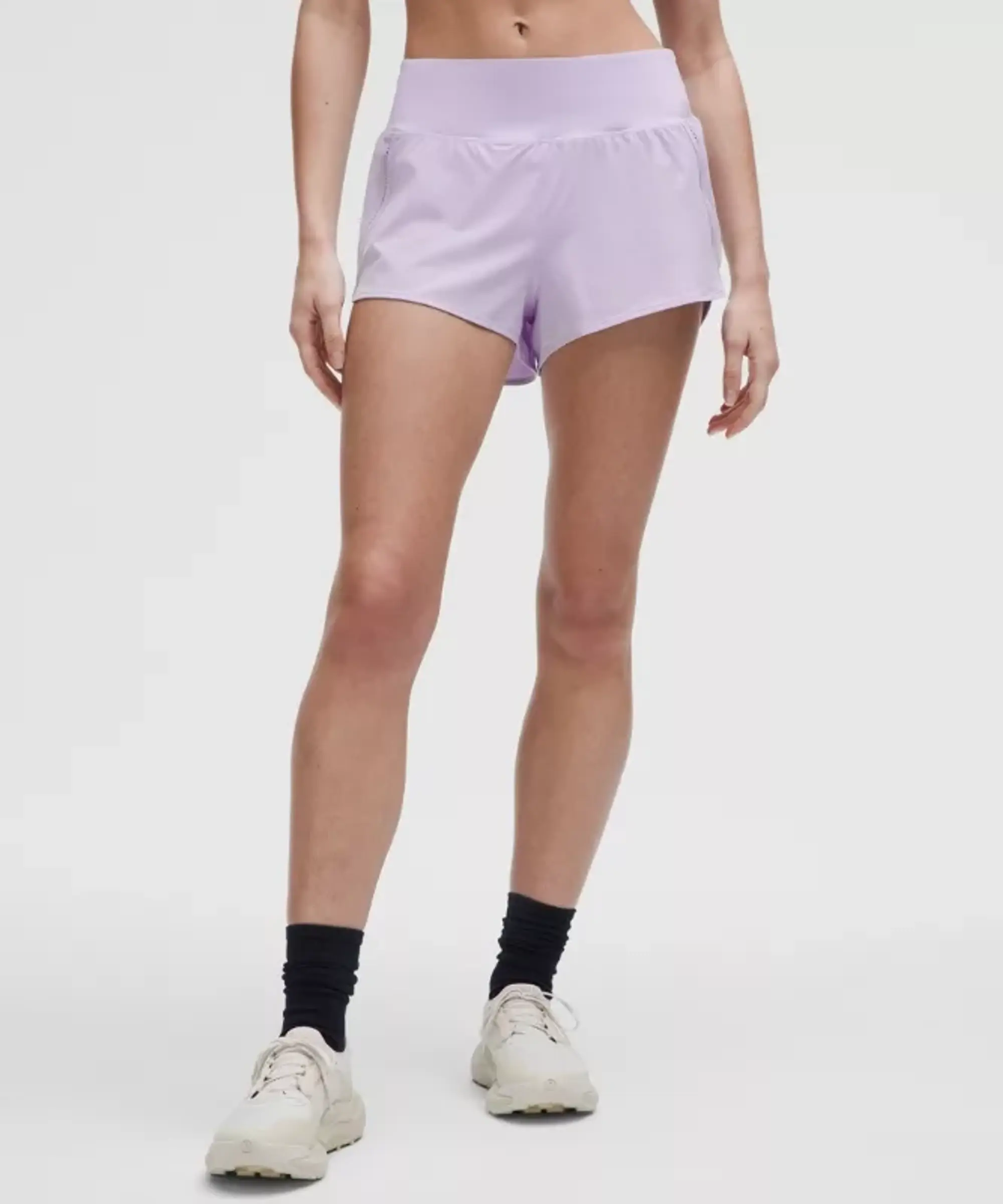 lululemon – Women's Speed Up High-Rise Mesh Vent Shorts Lace Trim – 2.5" – Color Purple – Size L