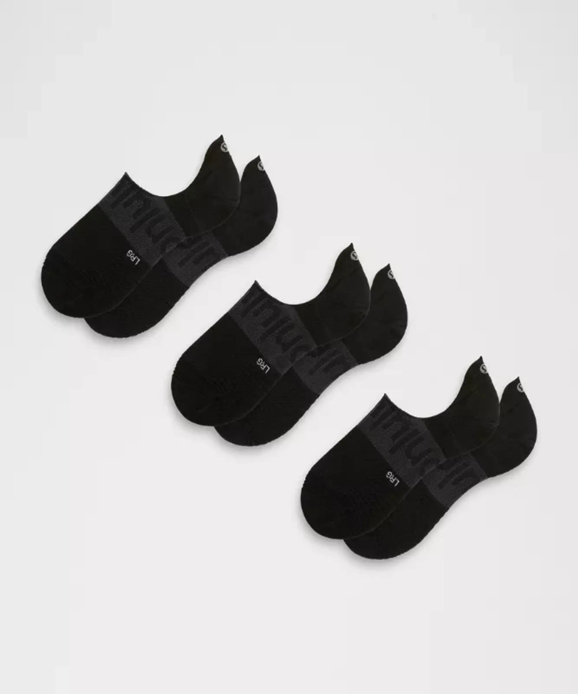 lululemon – Unisex Power Stride No-Show Socks 3 Pack – Color Black – Size L