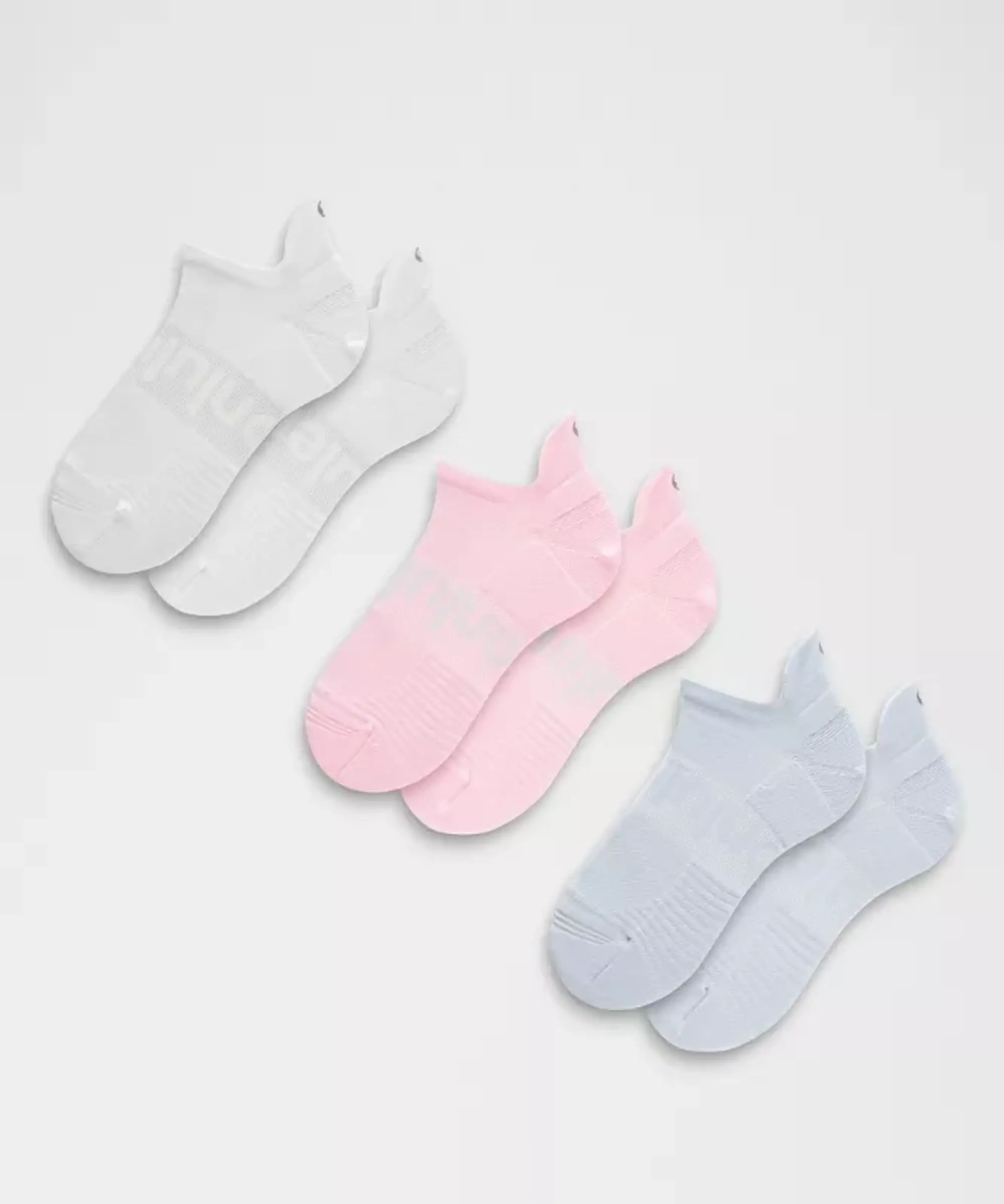lululemon – Unisex Power Stride Tab Socks 3 Pack – Color Blue/White/Pink – Size XL