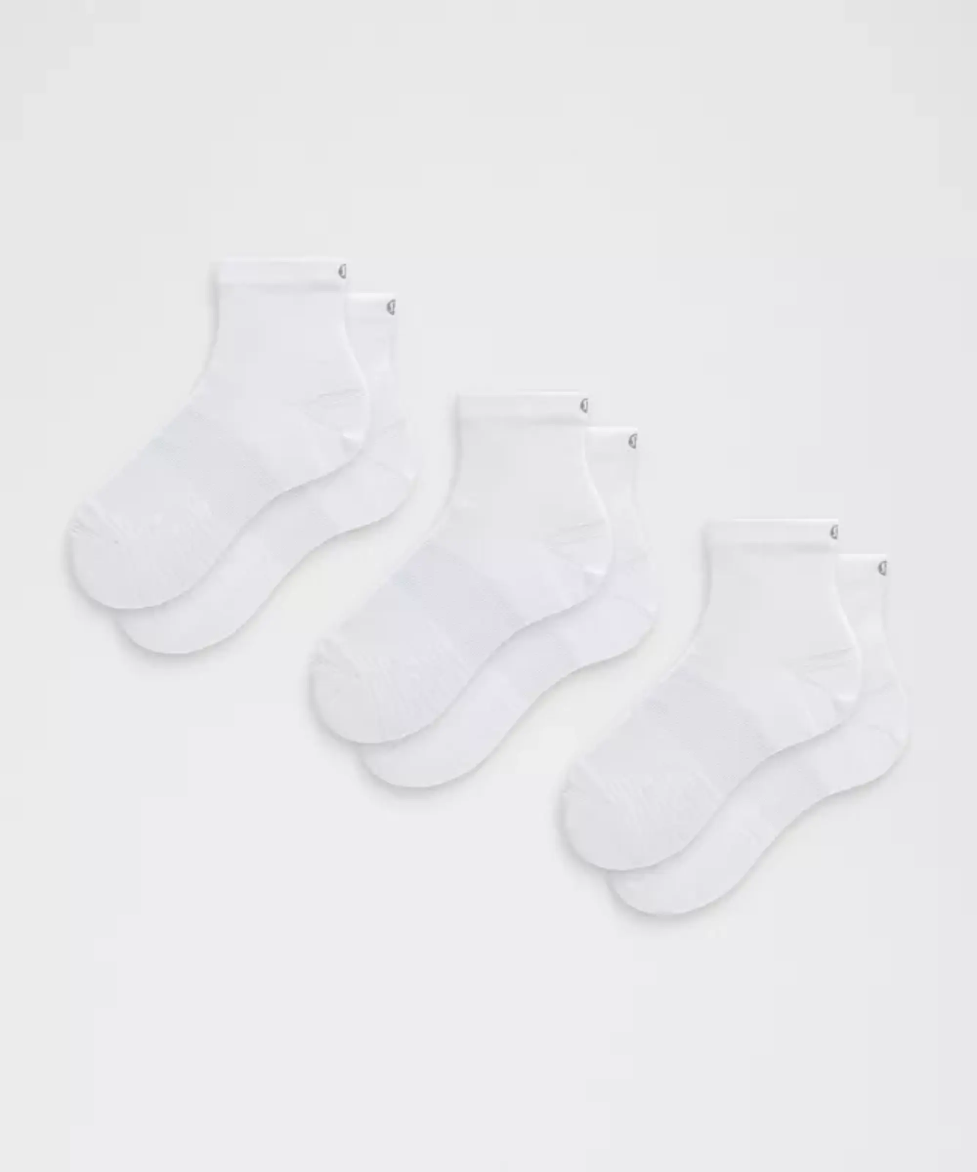 lululemon – Unisex Power Stride Ankle Socks 3 Pack – Color White – Size L