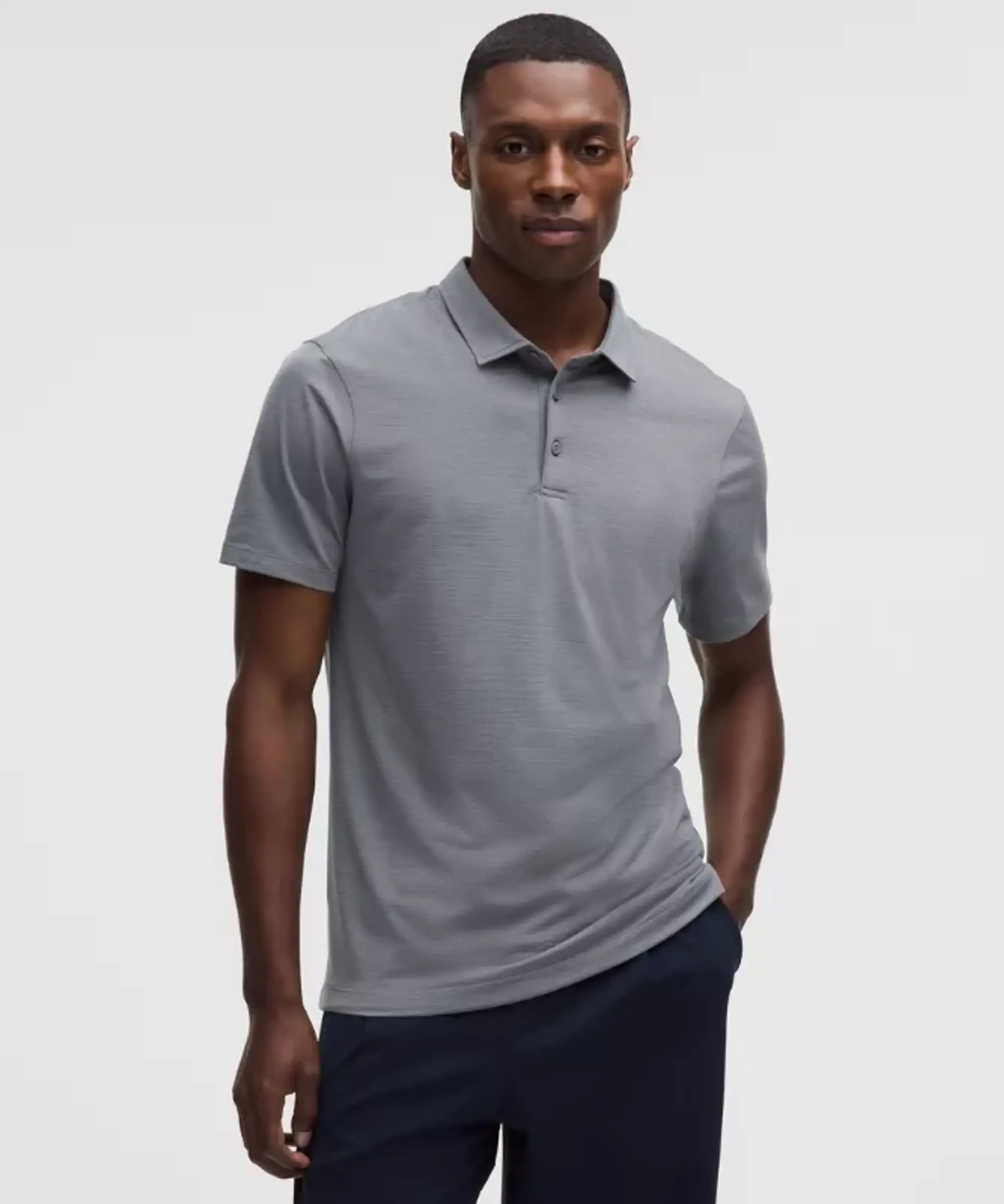 lululemon – Men's Evolution Short-Sleeve Polo Shirt – Color Grey – Size L