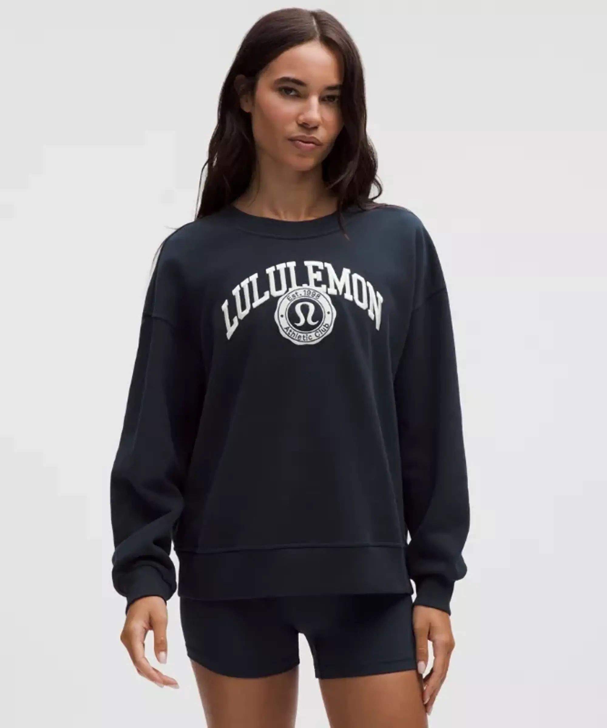 lululemon – Women's Perfectly Oversized Crew Sweatshirt Graphic – Color Blue – Size L