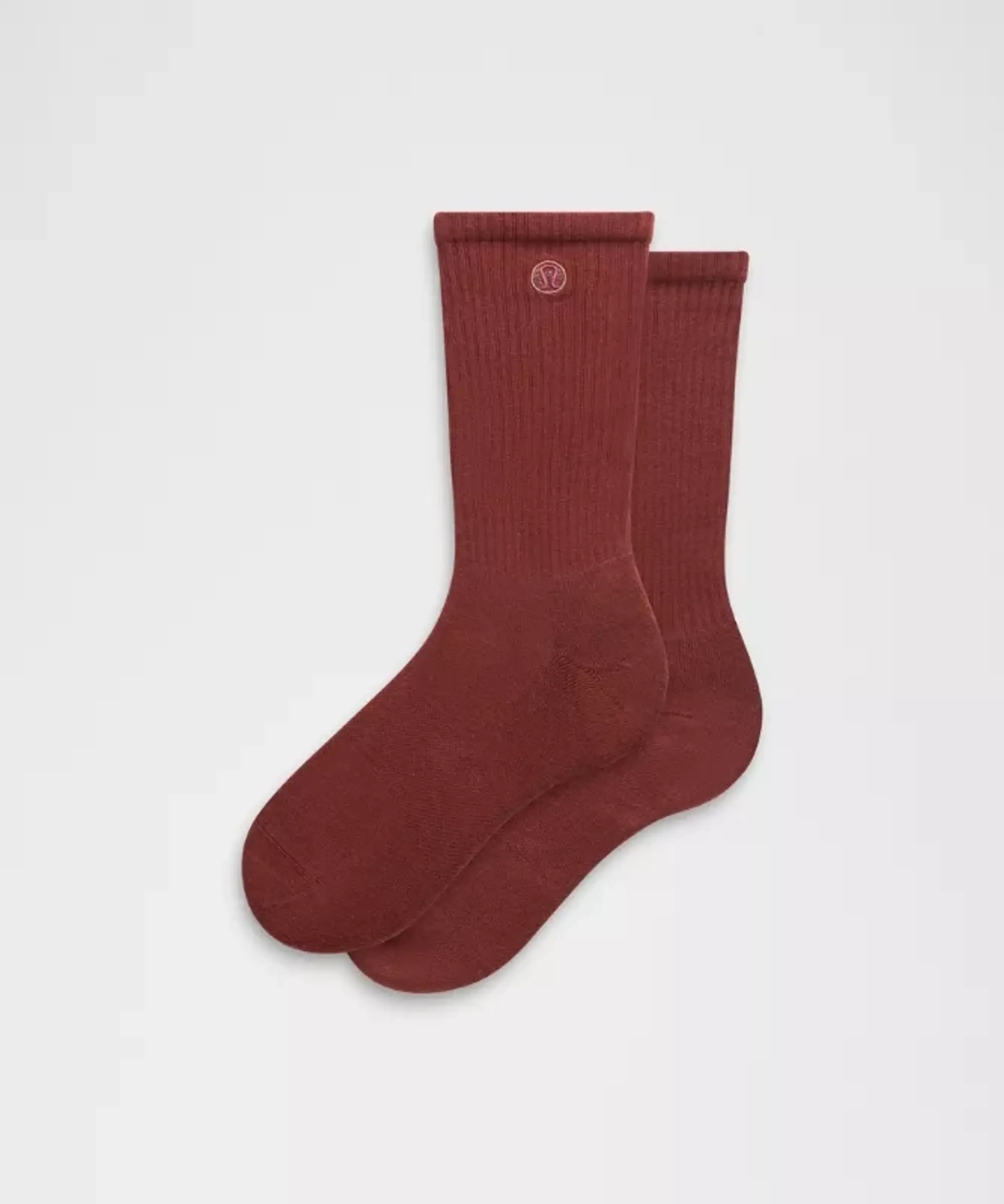 lululemon – Unisex Daily Essential Crew Socks – Color Red – Size L