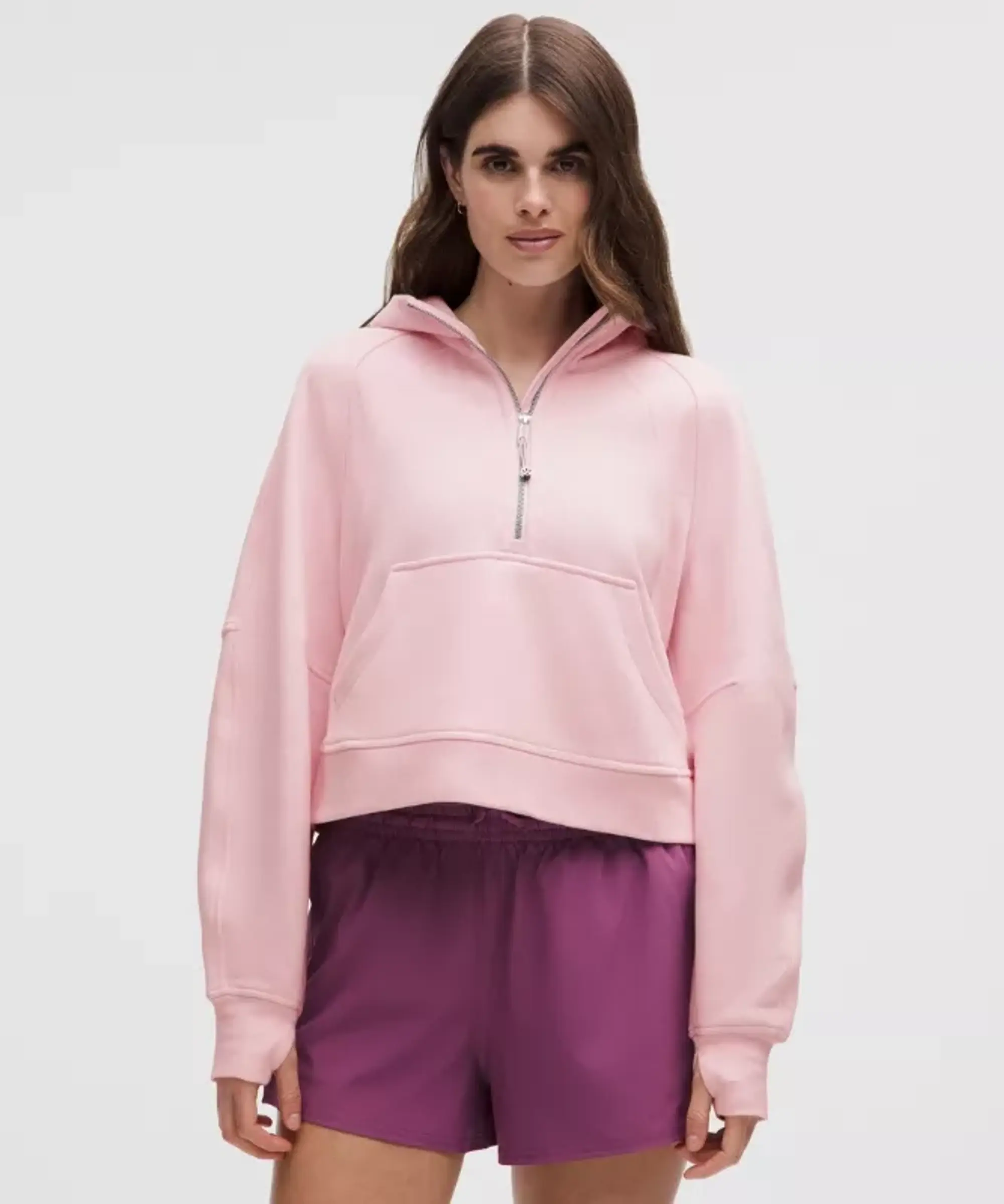 lululemon – Women's Scuba Oversized Half-Zip Hoodie – Color Pink – Size M/L