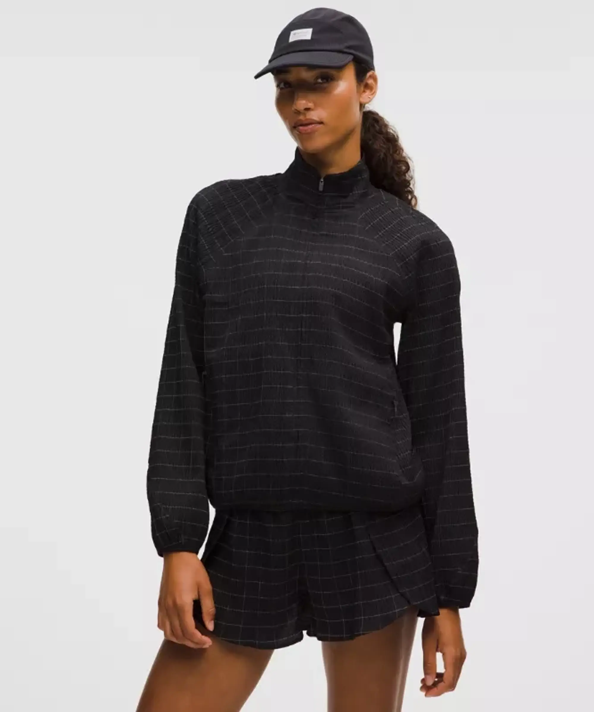 lululemon – Women's Adapted State Textured Jacket Reflective Grid – Color Black – Size L