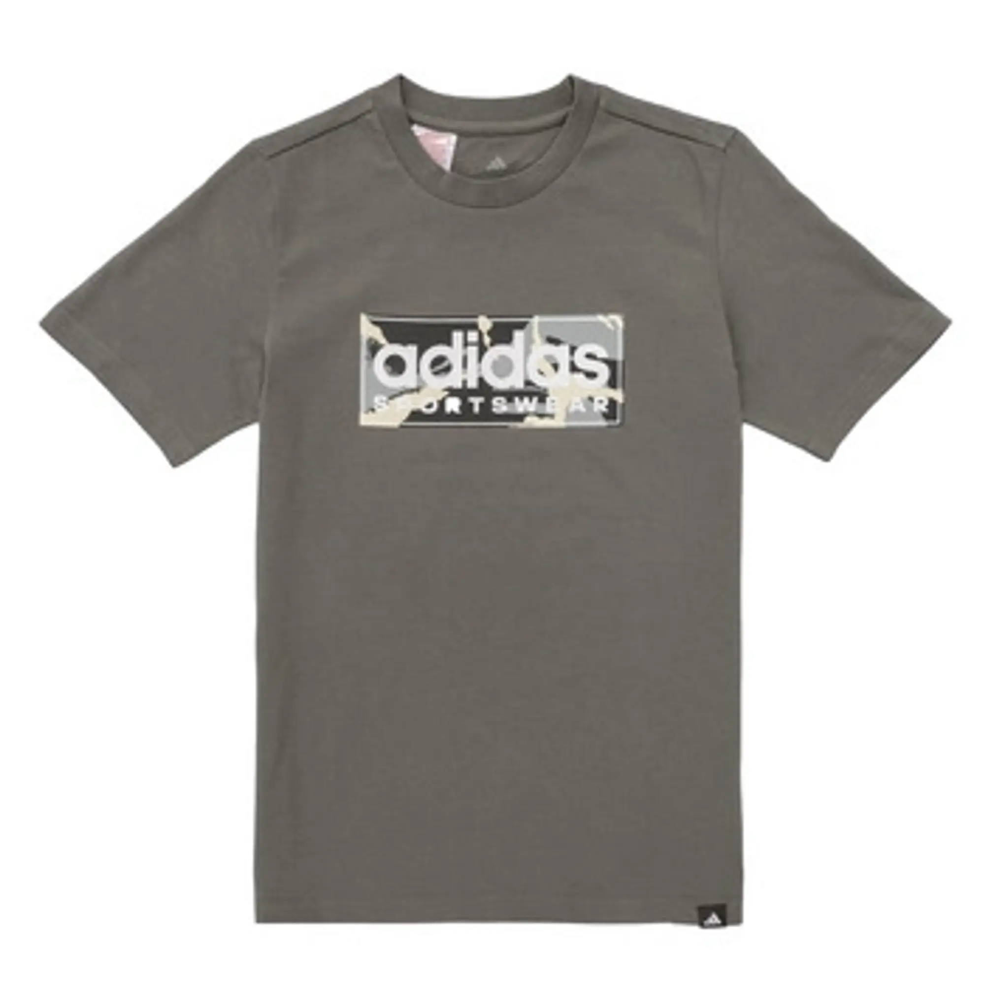 adidas  Camo Linear Graphic T-Shirt Kids  boys's Children's T shirt in Grey