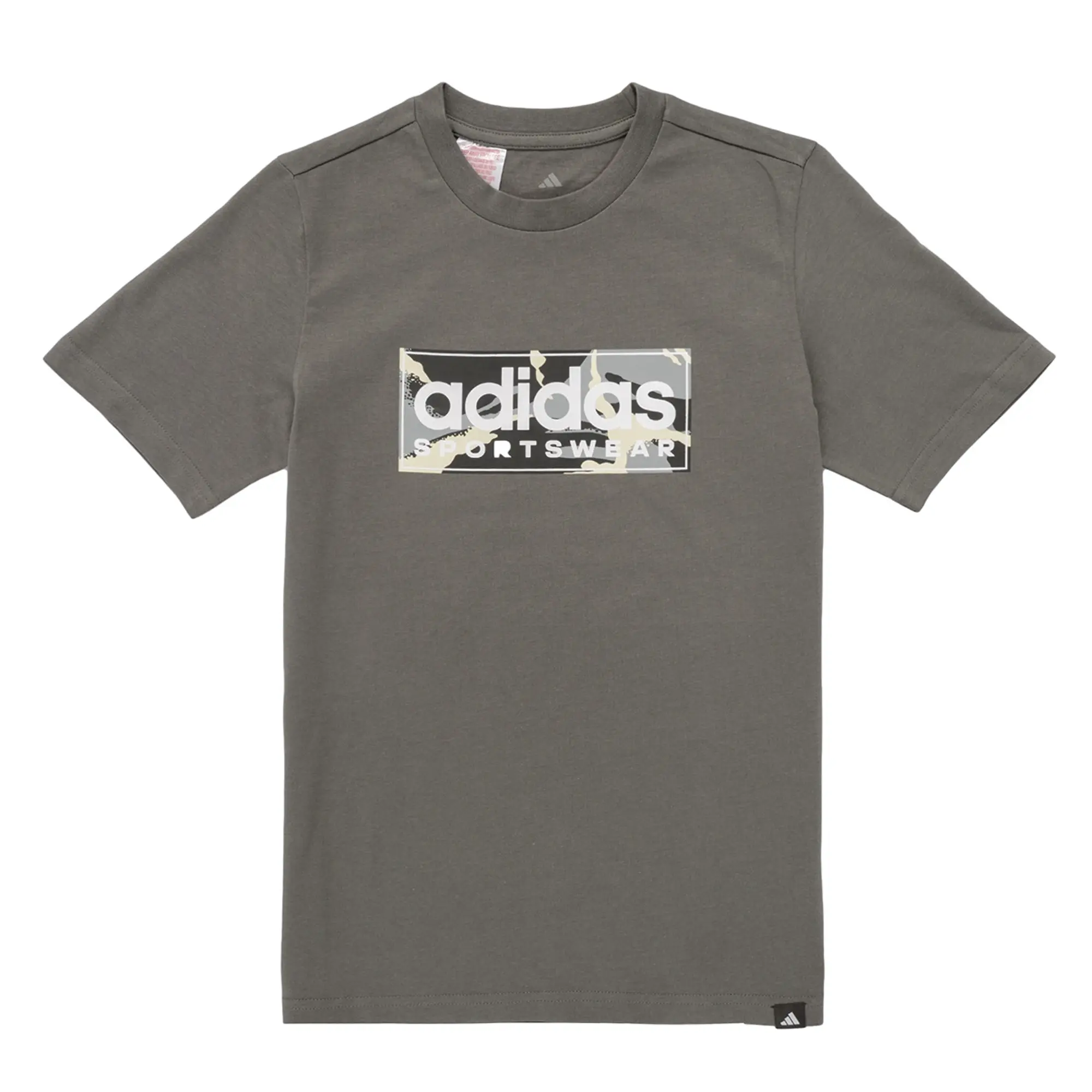 adidas  Camo Linear Graphic T-Shirt Kids  boys's Children's T shirt in Grey