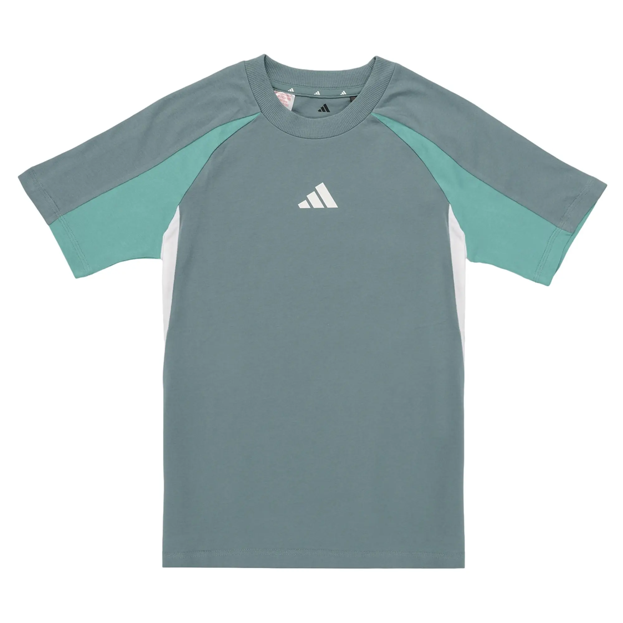 adidas  Seasonal Essentials Colorblock T-Shirt Kids  boys's Children's T shirt in Green