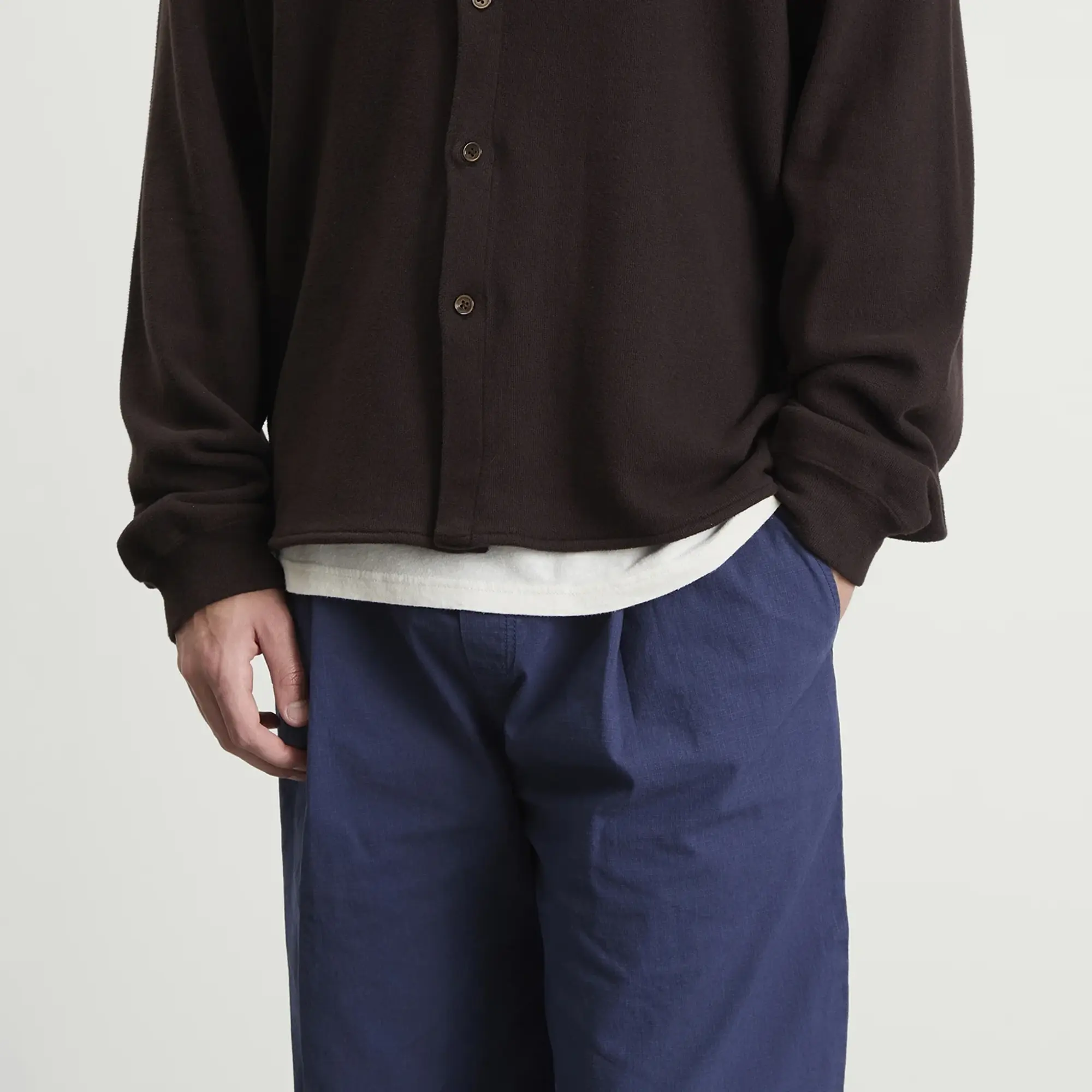 Folk Men's Drawcord Loose Trouser Rich Navy Ripstop