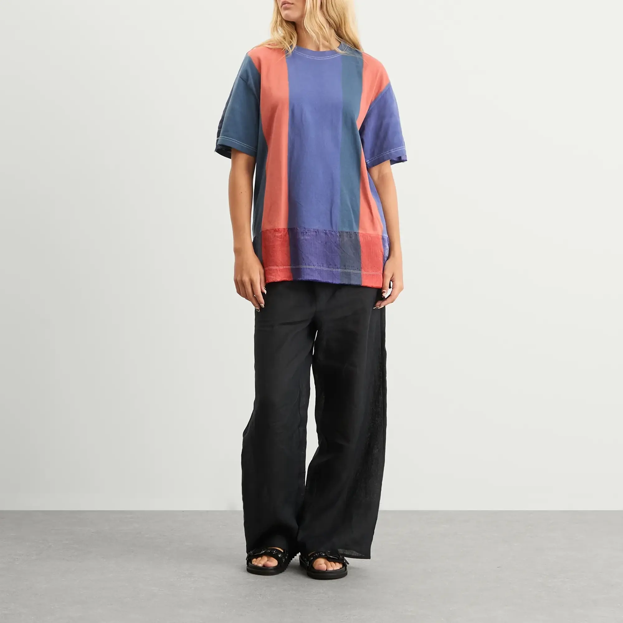 TOGA ARCHIVES Women's Panel T-Shirt Blue