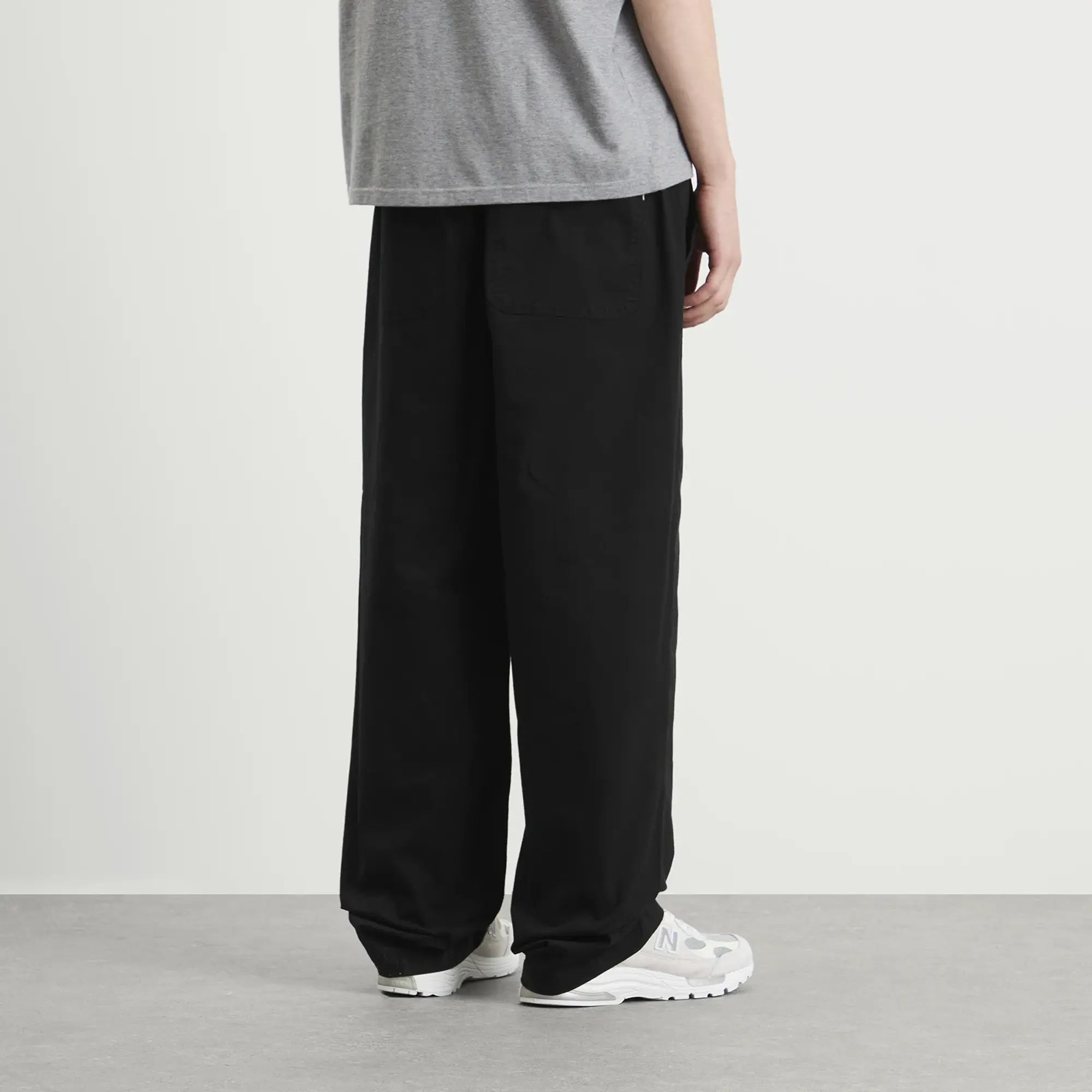 Folk Men's Drawcord Loose Trouser Black Ripstop