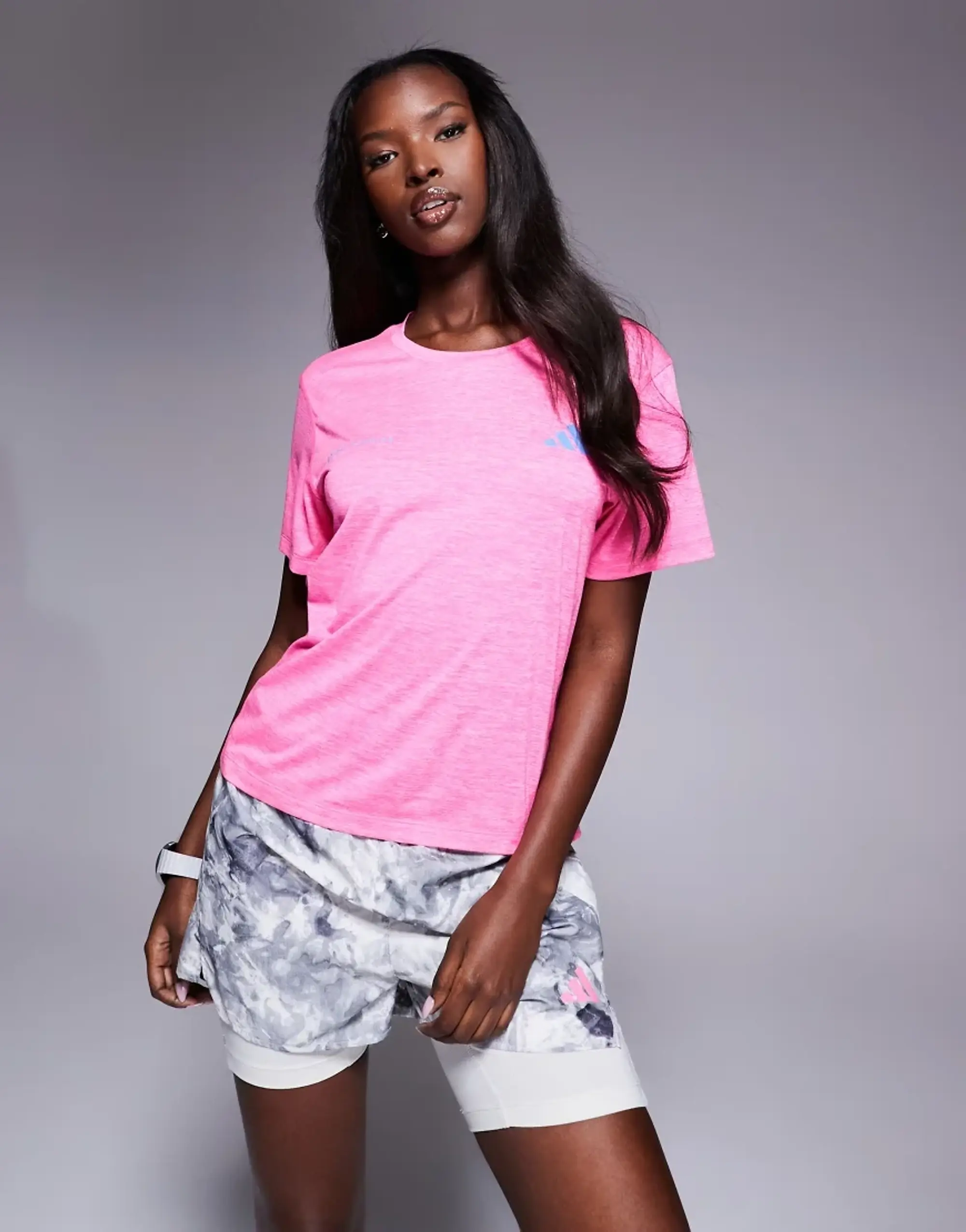 Adidas Own The Run Melange Short Sleeve T-shirt